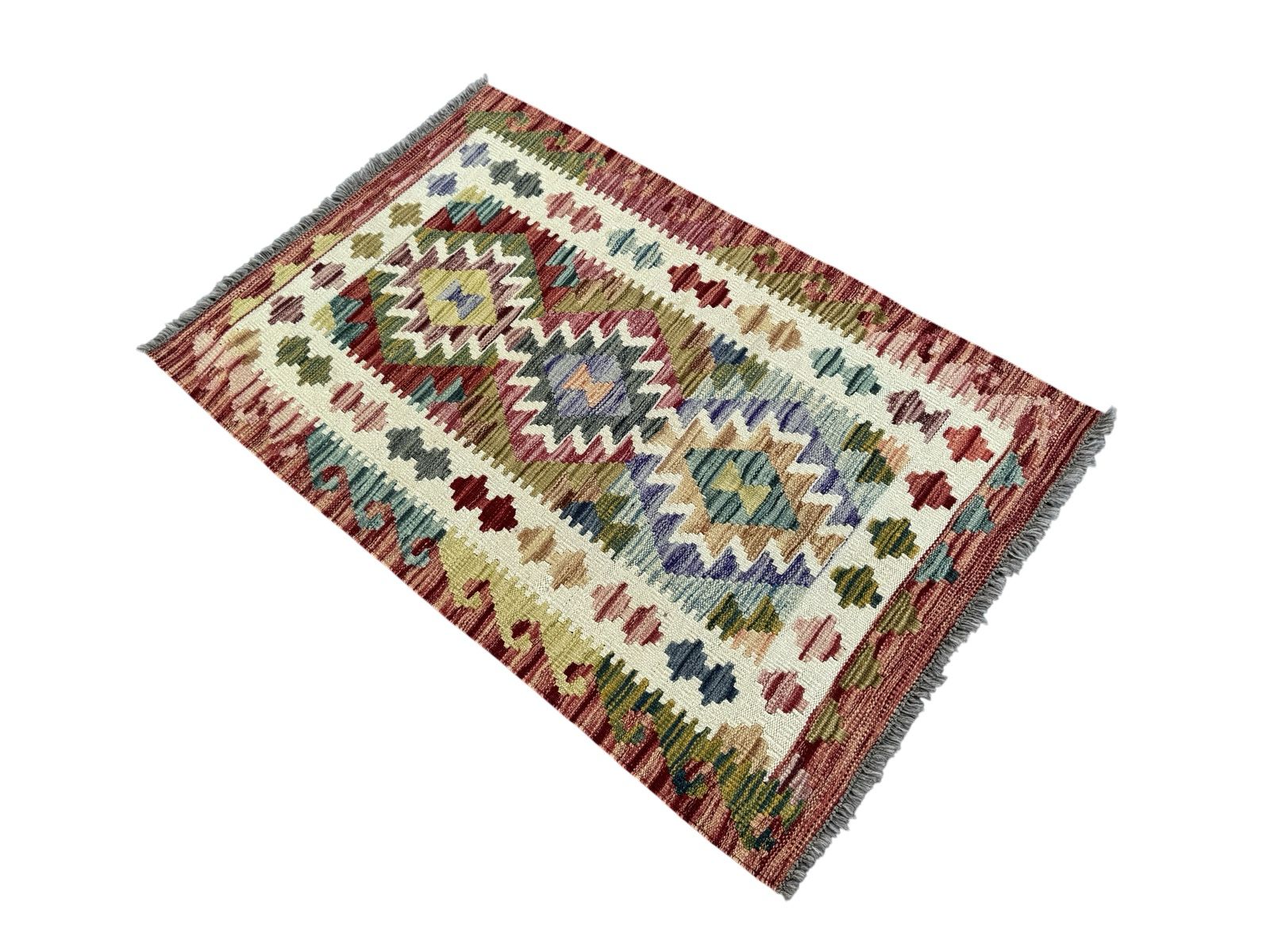 Handmade Afghan Kilim Rug 123 CM x 79 CM Sk#1433