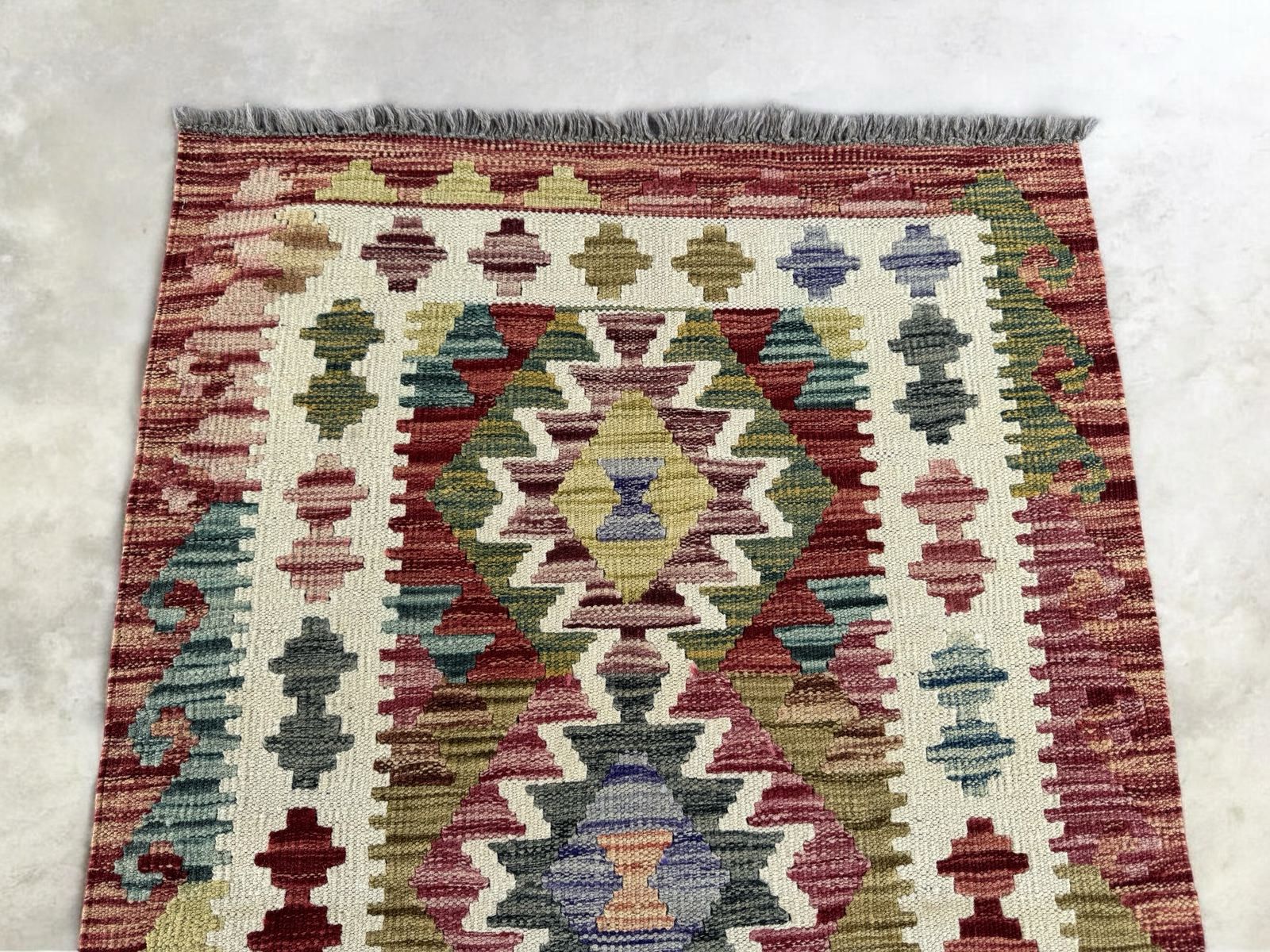 Handmade Afghan Kilim Rug 123 CM x 79 CM Sk#1433