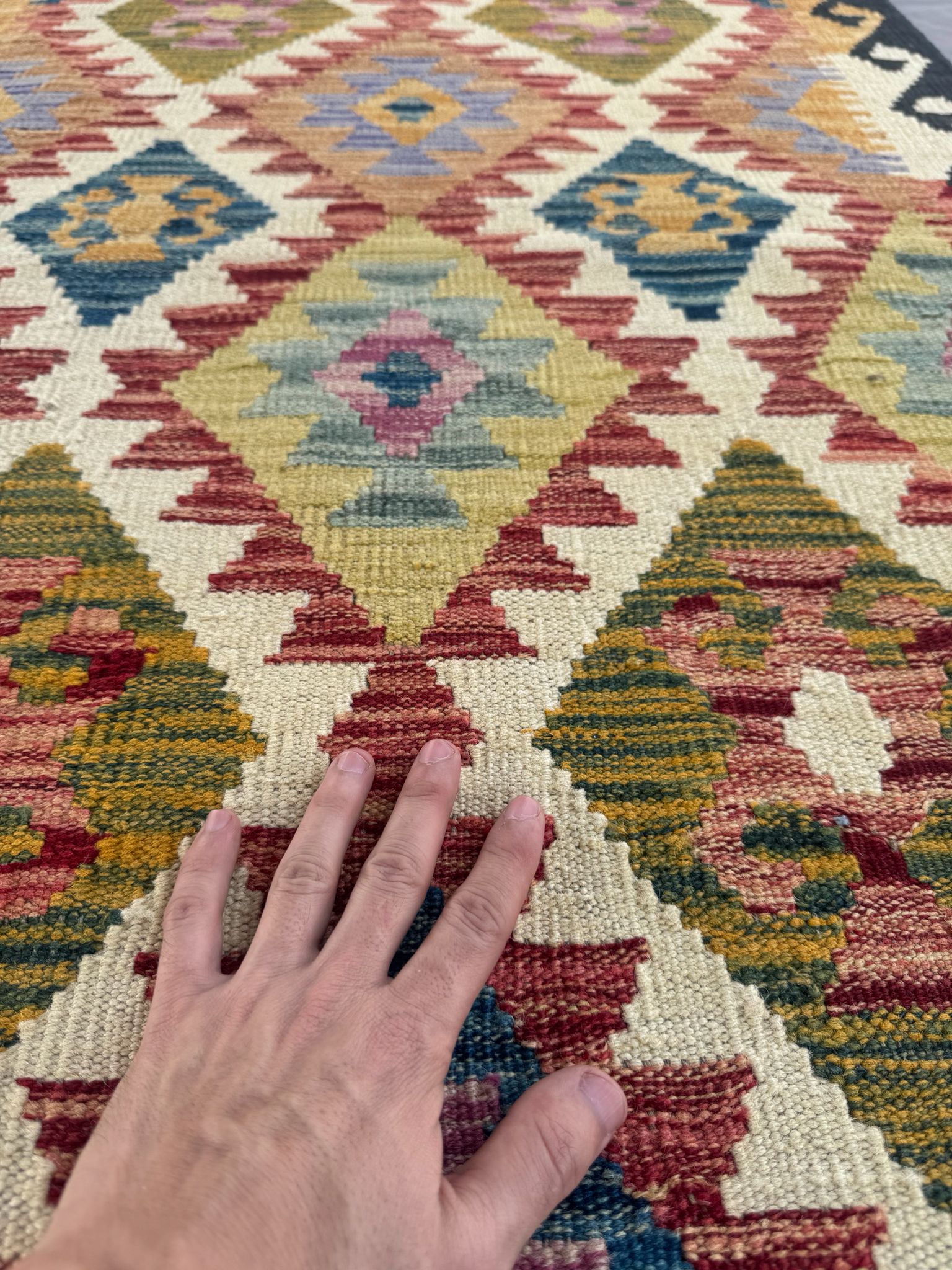 Handmade Afghan Kilim Rug 134 CM x 83 CM Sk#1435