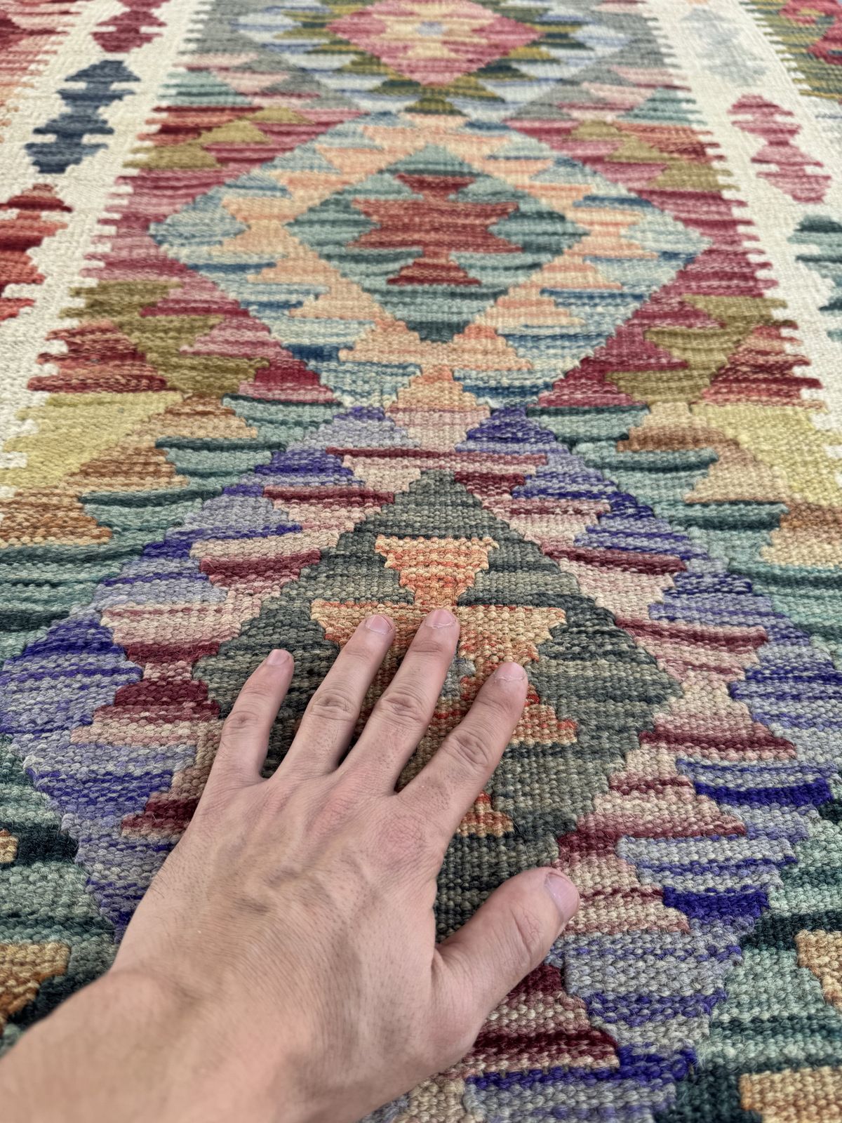 Handmade Afghan Kilim Rug 127 CM x 78 CM Sk#1436