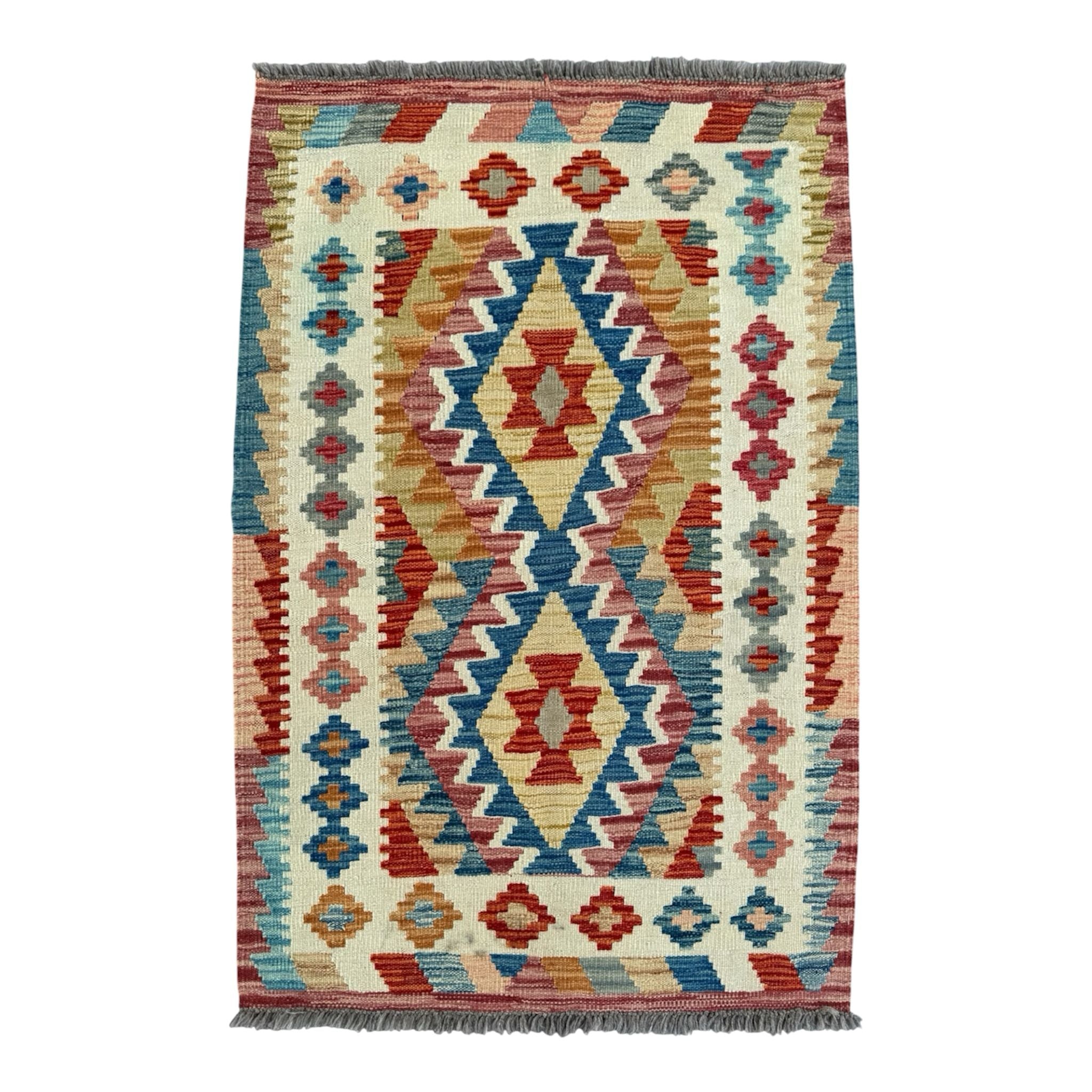Handmade Afghan Kilim Rug 121 CM x 87 CM Sk#1437