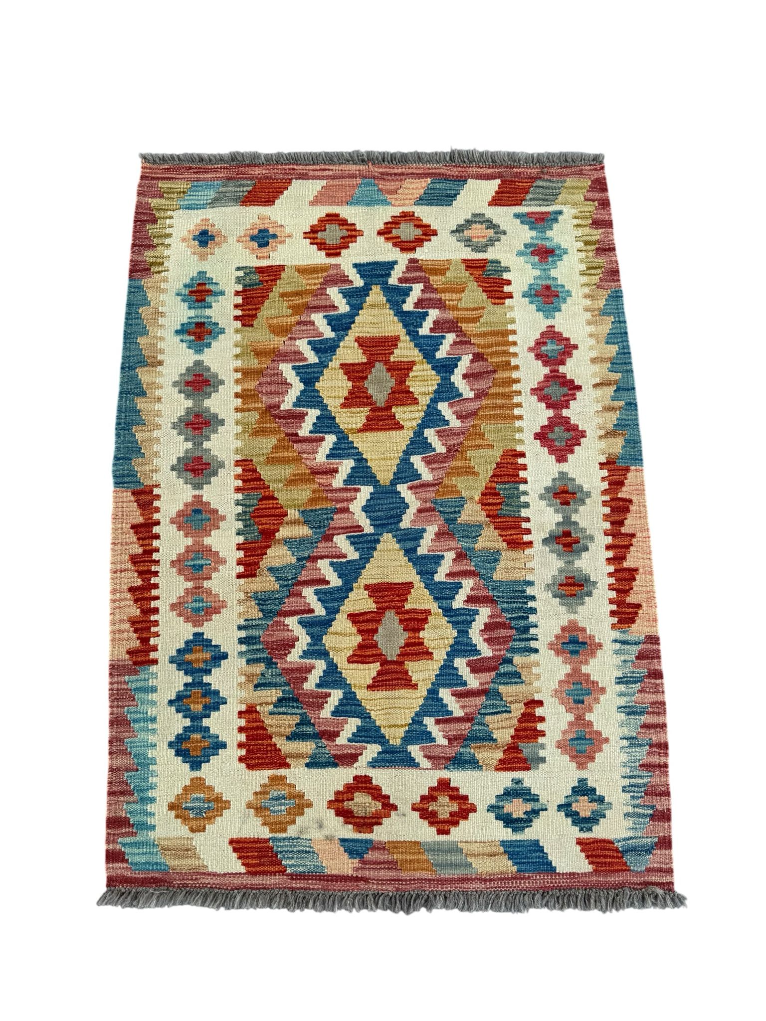 Handmade Afghan Kilim Rug 121 CM x 87 CM Sk#1437