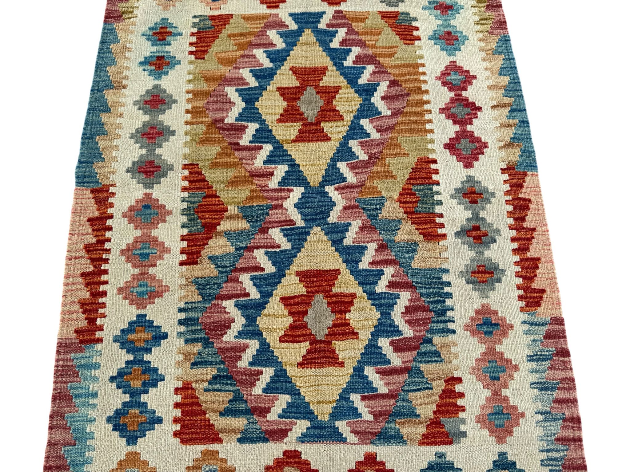 Handmade Afghan Kilim Rug 121 CM x 87 CM Sk#1437