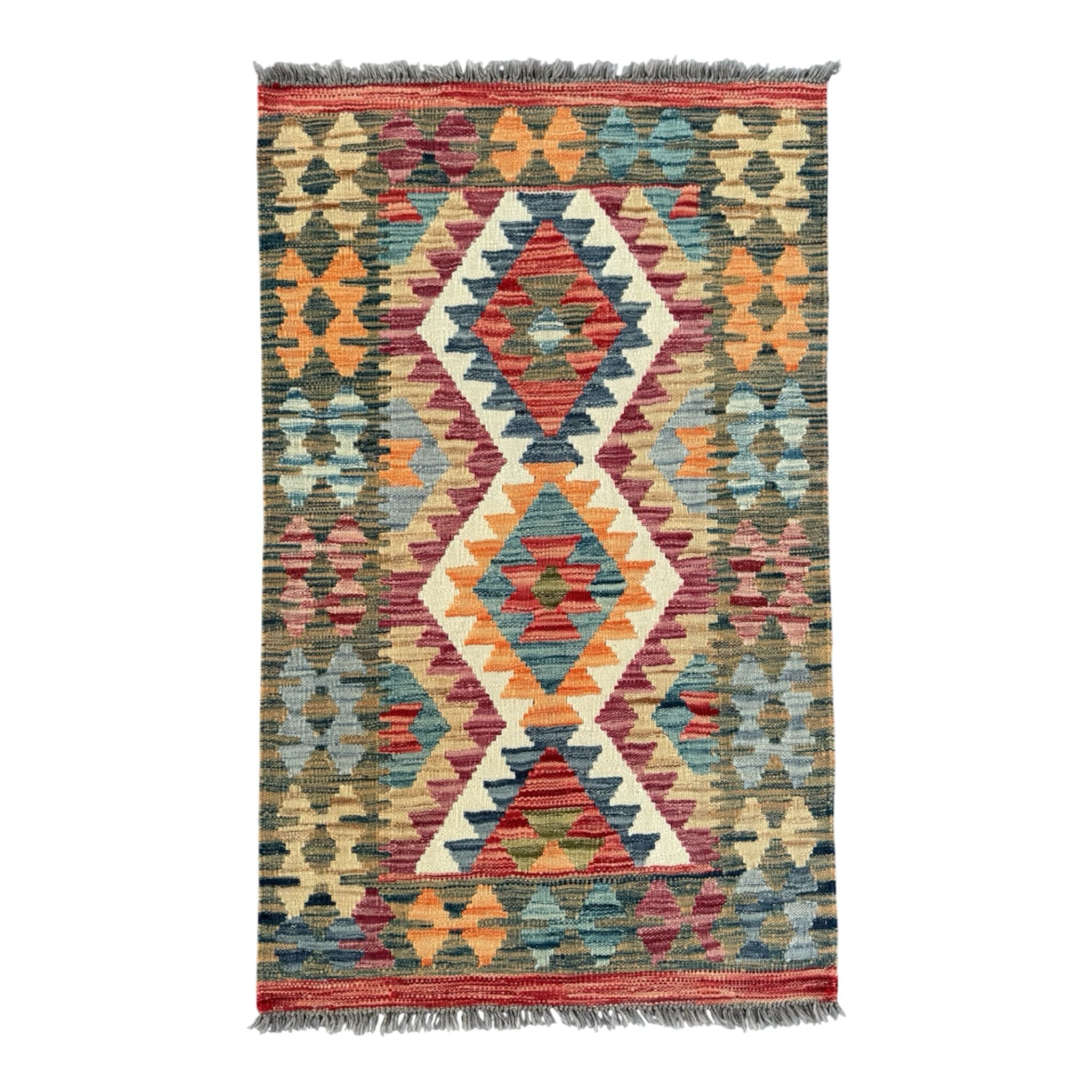 Handmade Afghan Kilim Rug 126 CM x 81 CM Sk#1438