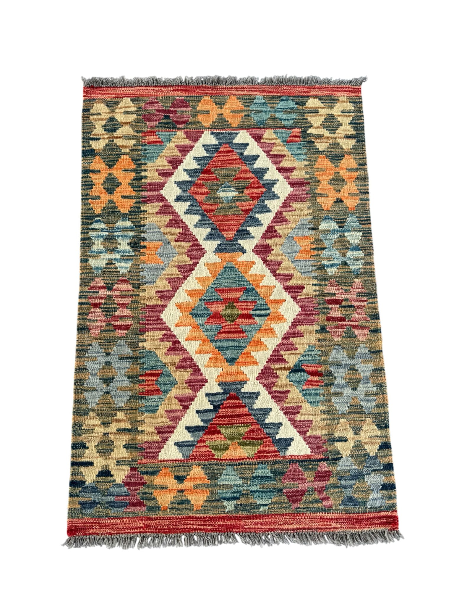 Handmade Afghan Kilim Rug 126 CM x 81 CM Sk#1438