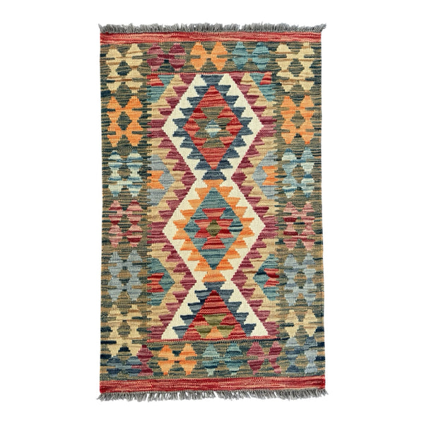 Handmade Afghan Kilim Rug 126 CM x 81 CM Sk#1438
