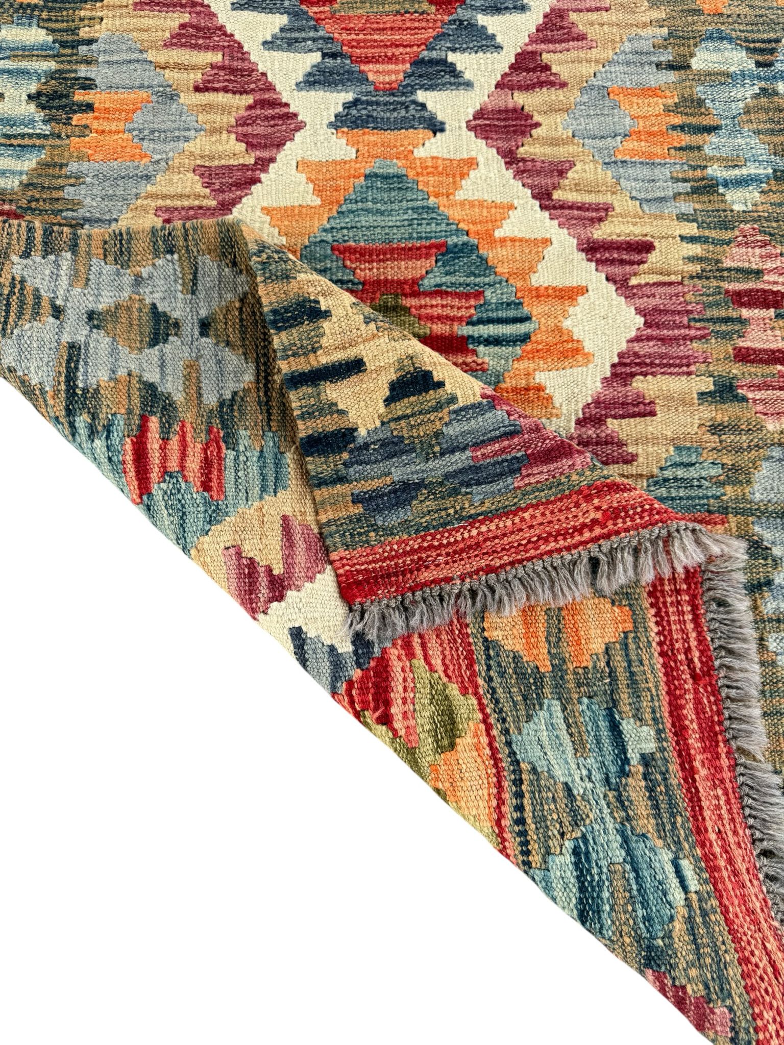 Handmade Afghan Kilim Rug 126 CM x 81 CM Sk#1438