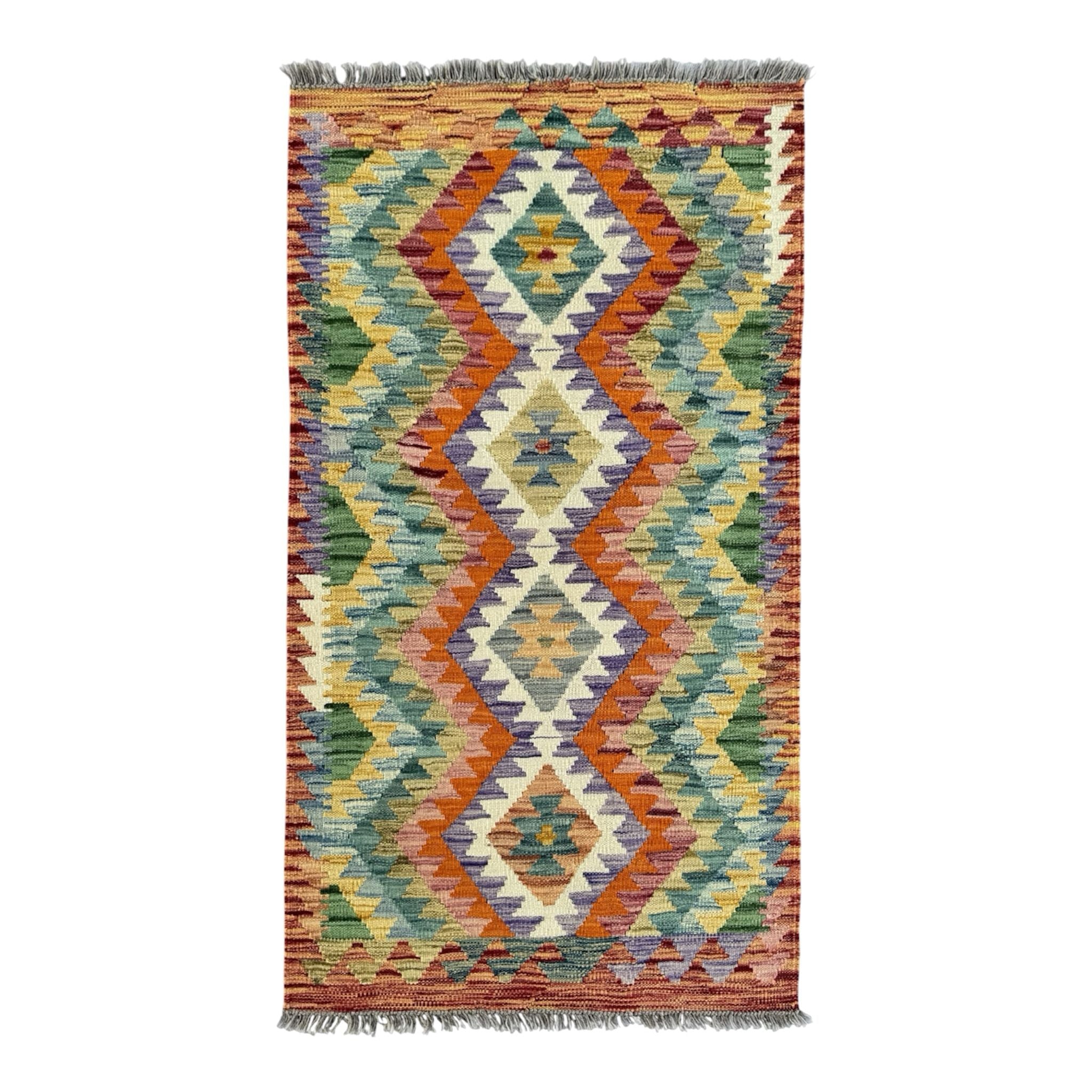 Handmade Afghan Kilim Rug 127 CM x 80 CM Sk#1439
