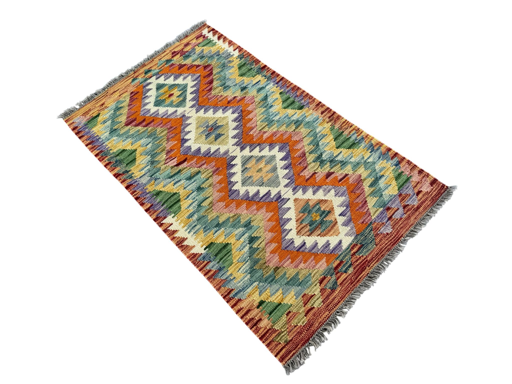 Handmade Afghan Kilim Rug 127 CM x 80 CM Sk#1439