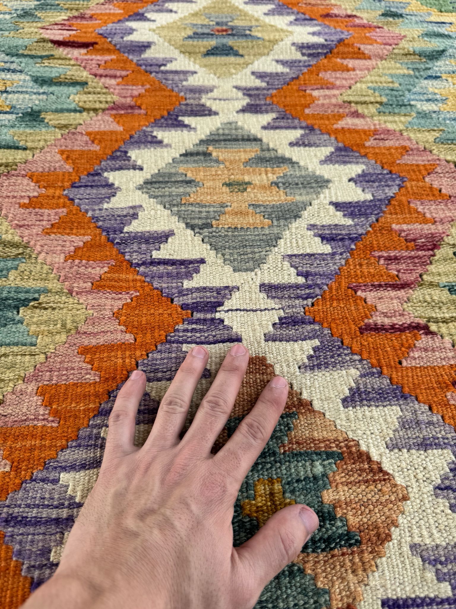 Handmade Afghan Kilim Rug 127 CM x 80 CM Sk#1439