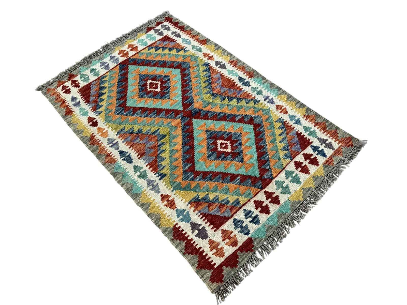 Handmade Afghan Kilim Rug 151 CM x 102 CM Sk#1440