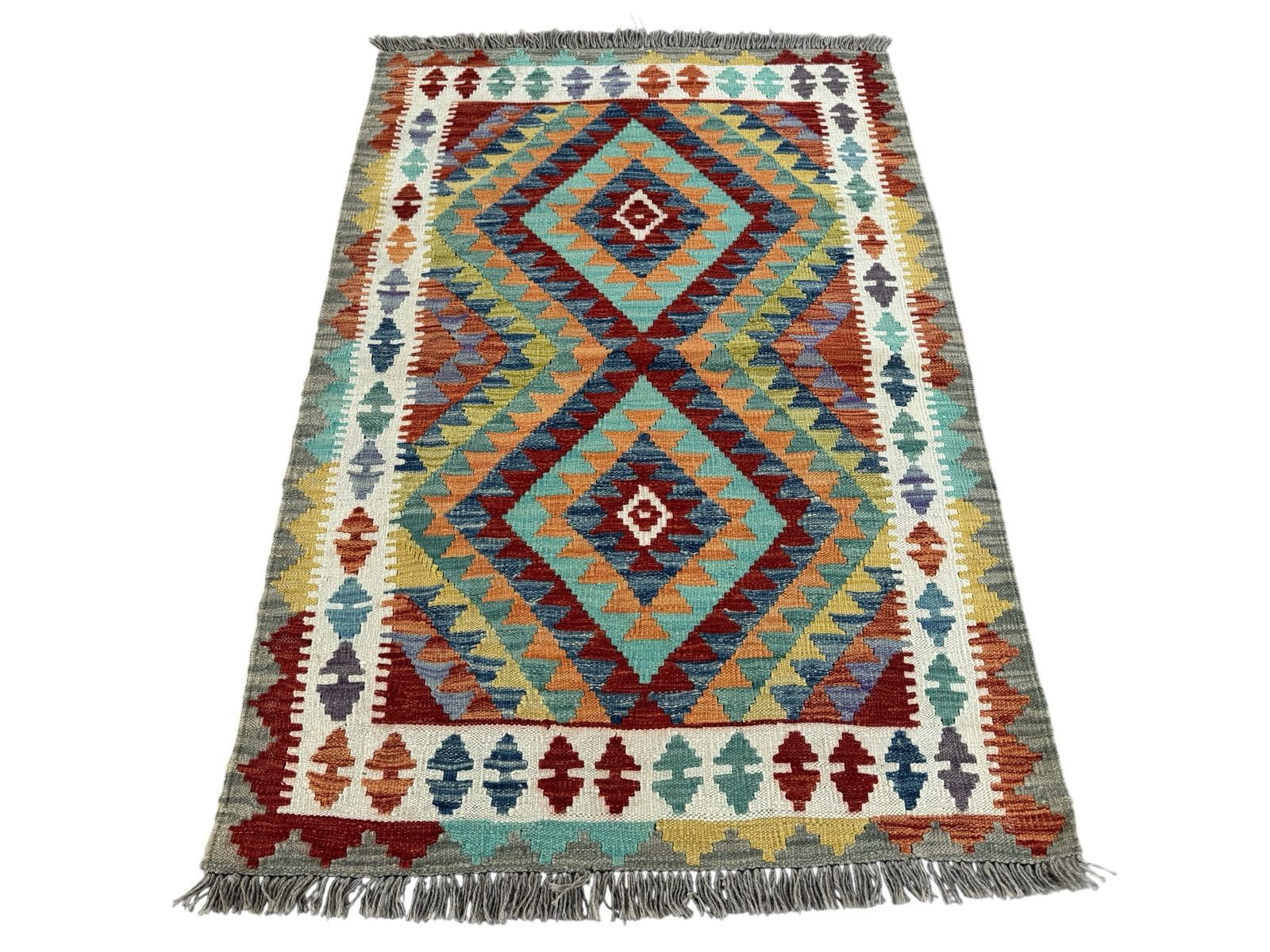 Handmade Afghan Kilim Rug 151 CM x 102 CM Sk#1440