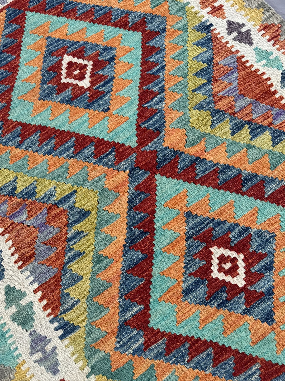 Handmade Afghan Kilim Rug 151 CM x 102 CM Sk#1440