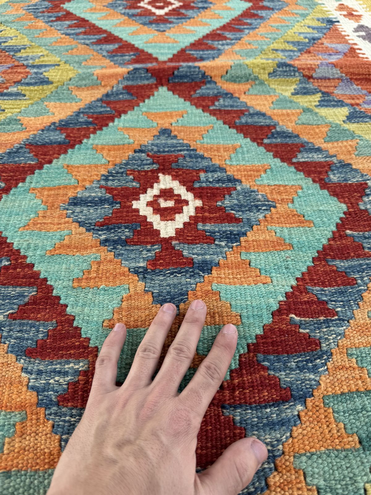 Handmade Afghan Kilim Rug 151 CM x 102 CM Sk#1440