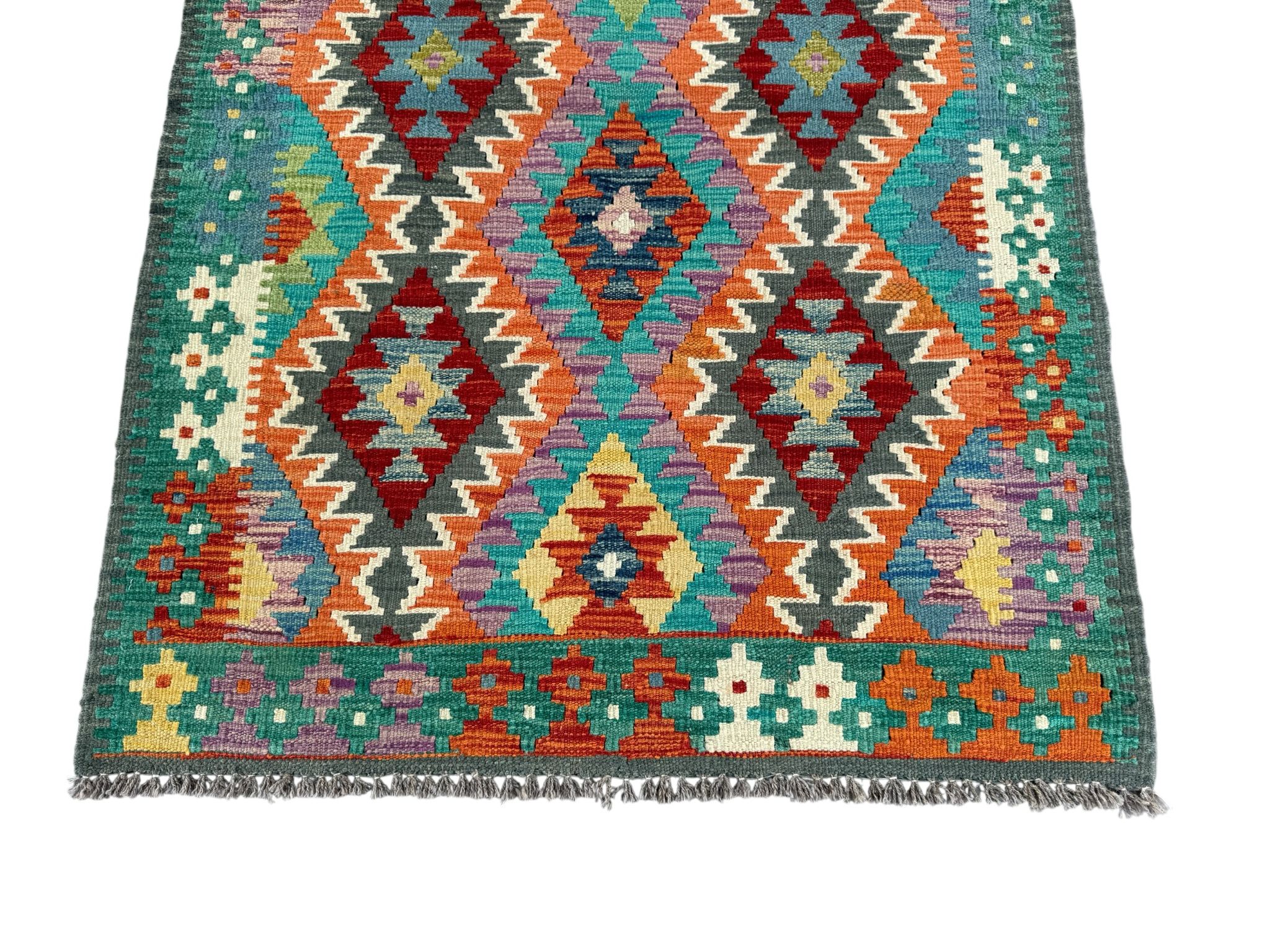 Handmade Afghan Kilim Rug 141 CM x 100 CM Sk#1441