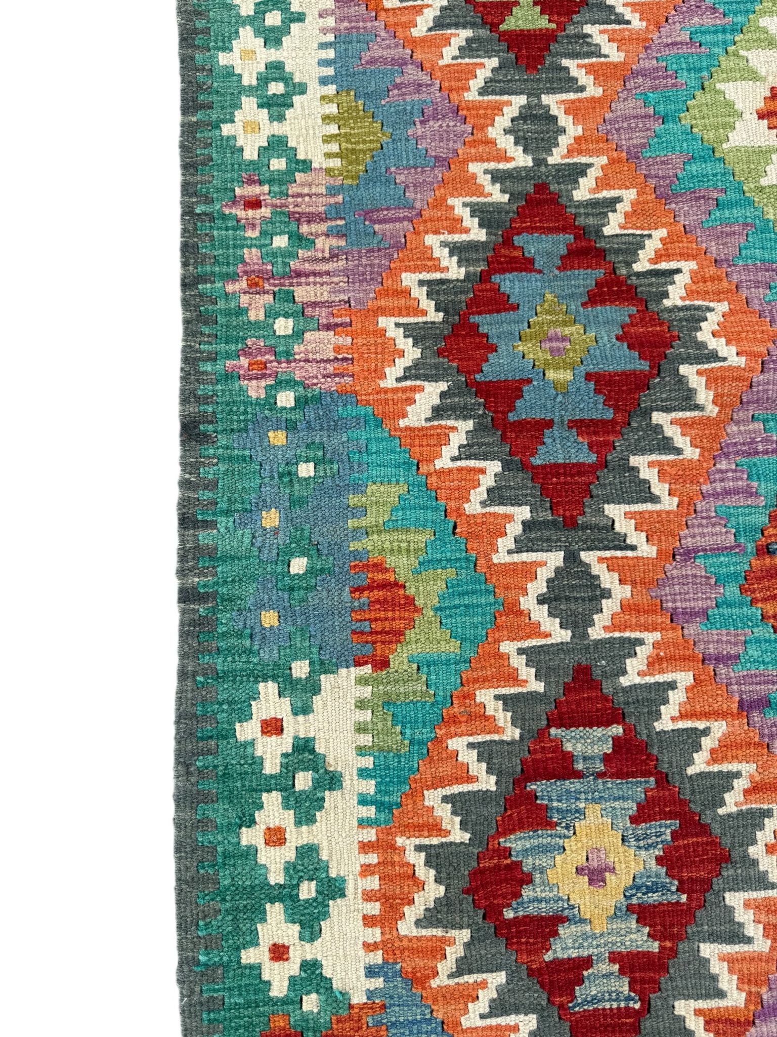 Handmade Afghan Kilim Rug 141 CM x 100 CM Sk#1441