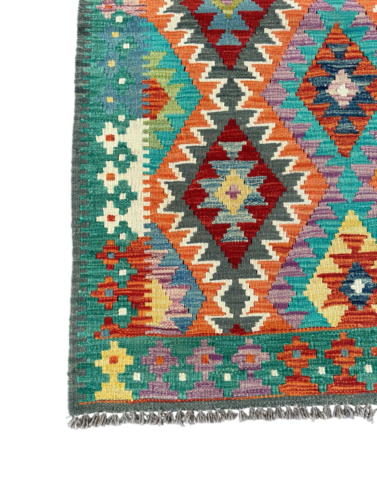 Handmade Afghan Kilim Rug 141 CM x 100 CM Sk#1441