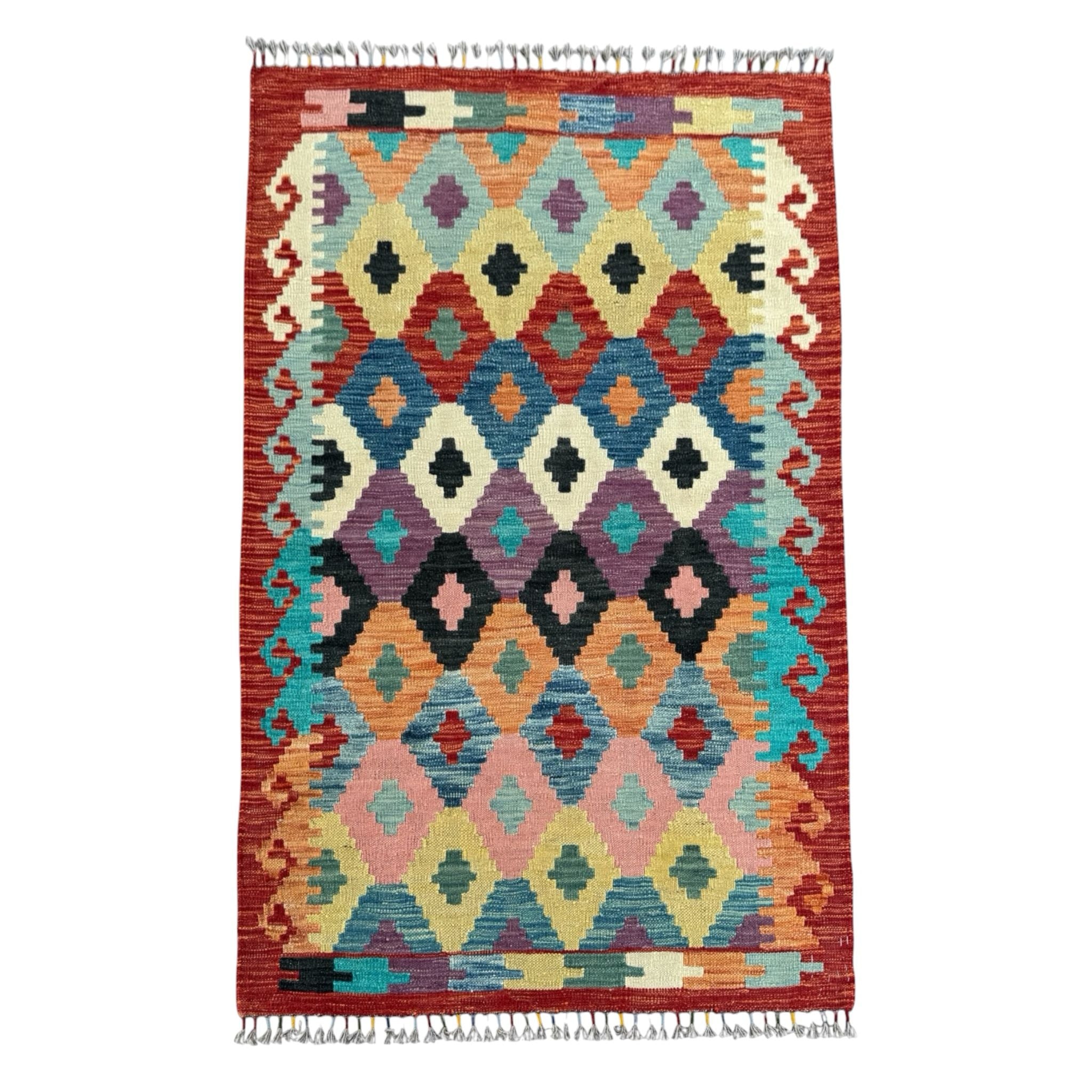 Handmade Afghan Kilim Rug 151 CM x 104 CM Sk#1442