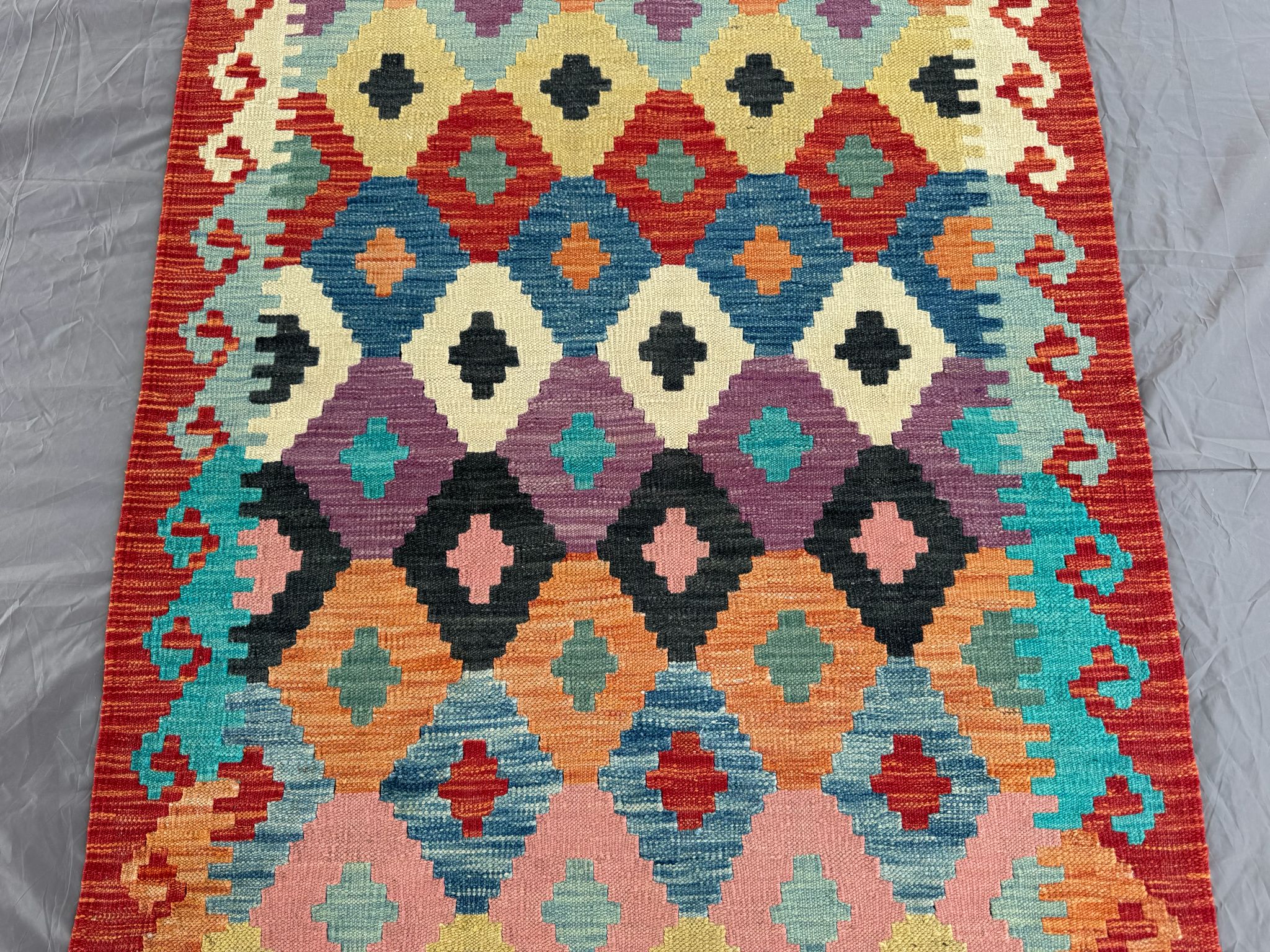 Handmade Afghan Kilim Rug 151 CM x 104 CM Sk#1442