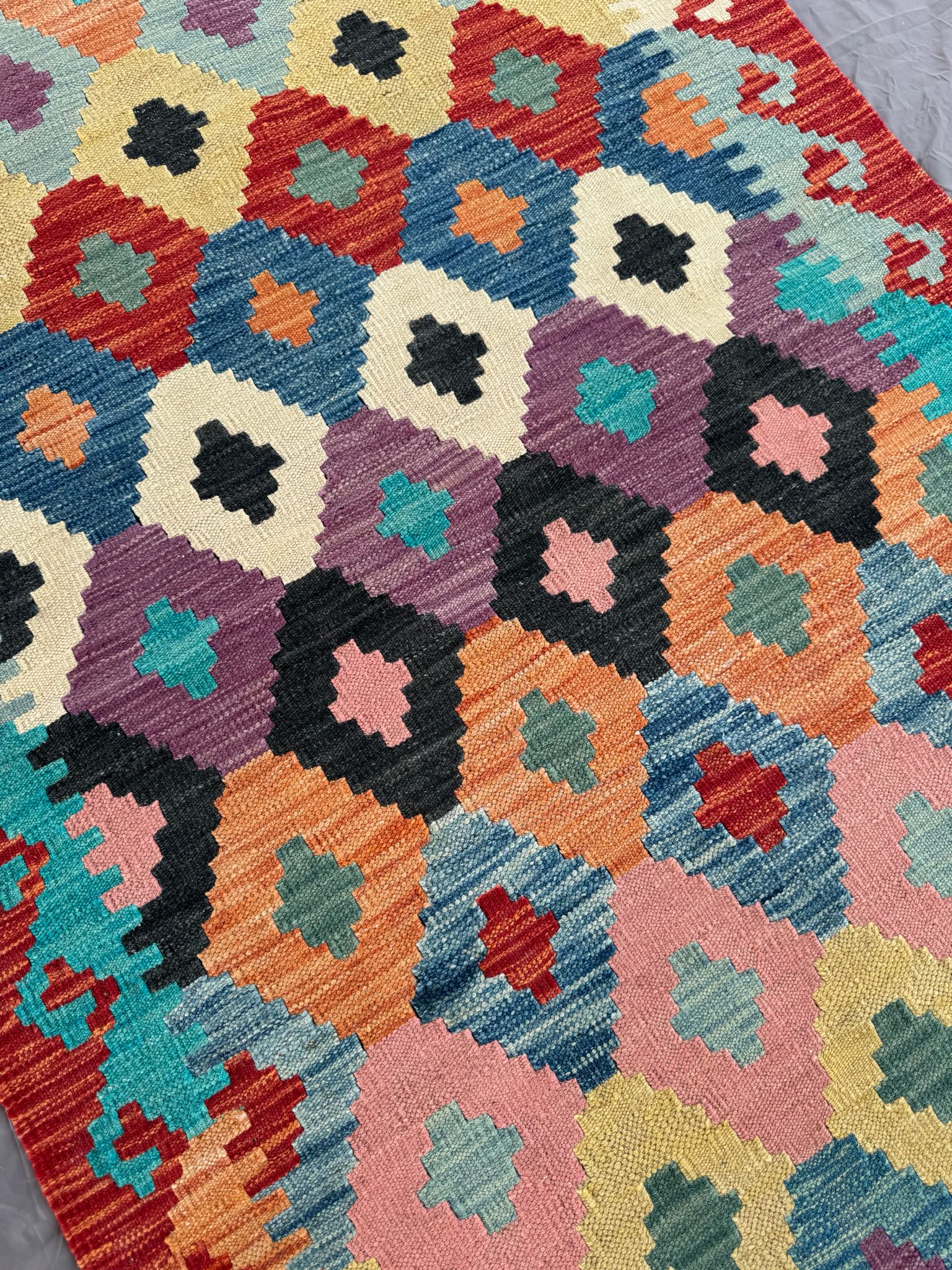 Handmade Afghan Kilim Rug 151 CM x 104 CM Sk#1442