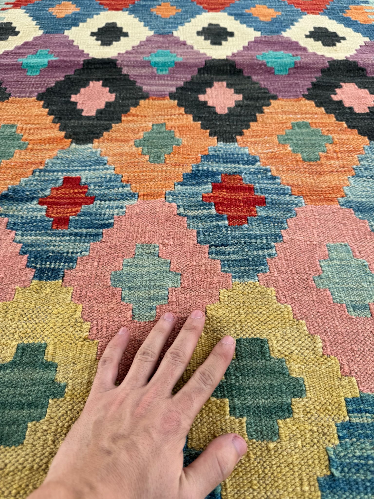 Handmade Afghan Kilim Rug 151 CM x 104 CM Sk#1442