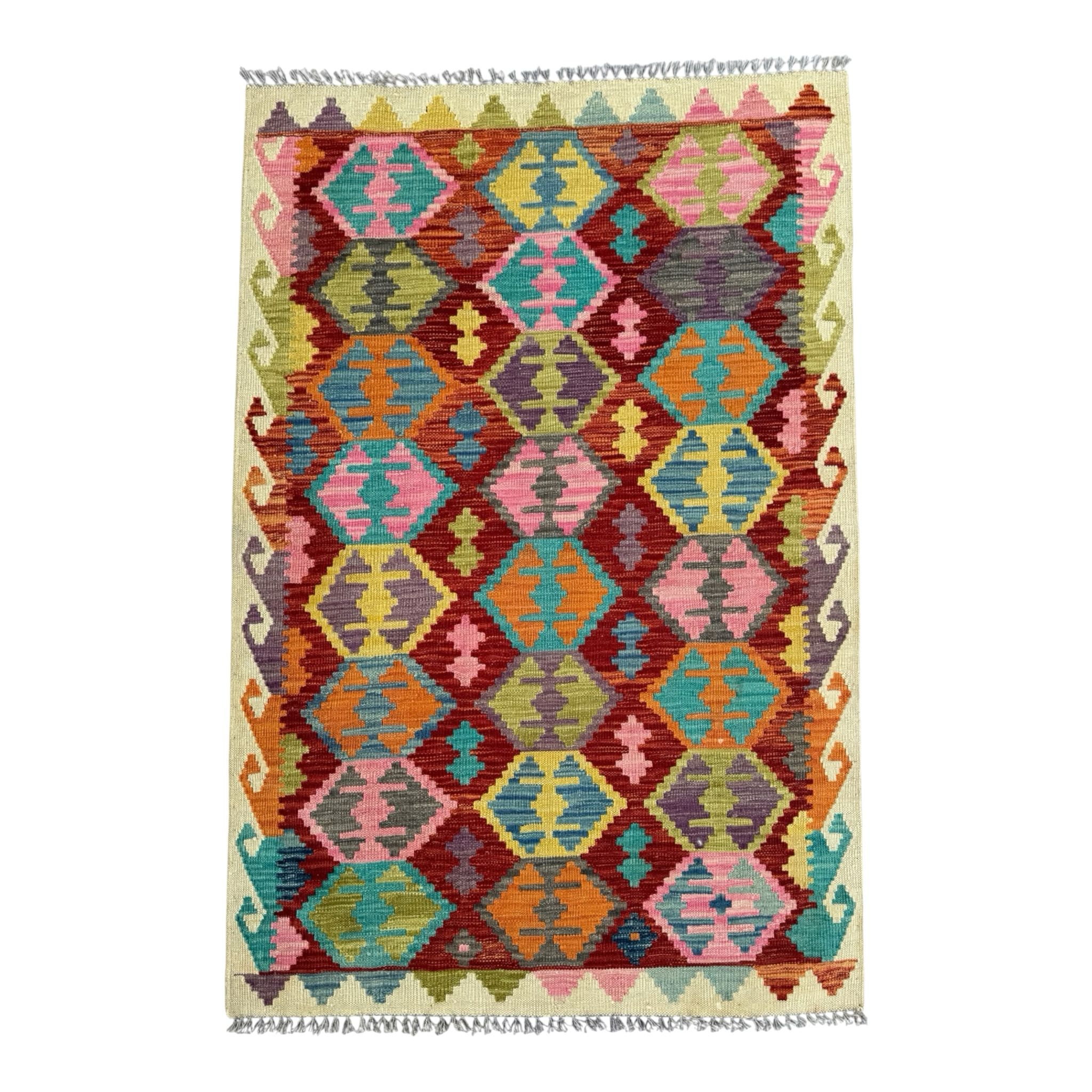 Handmade Afghan Kilim Rug 143 CM x 104 CM Sk#1443