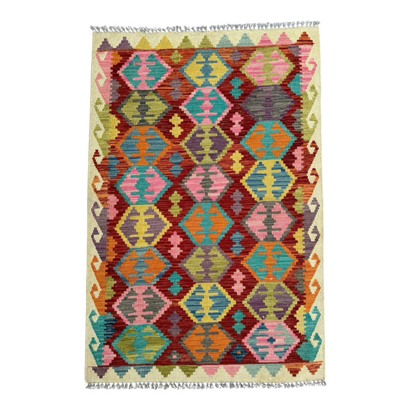 Handmade Afghan Kilim Rug 143 CM x 104 CM Sk#1443