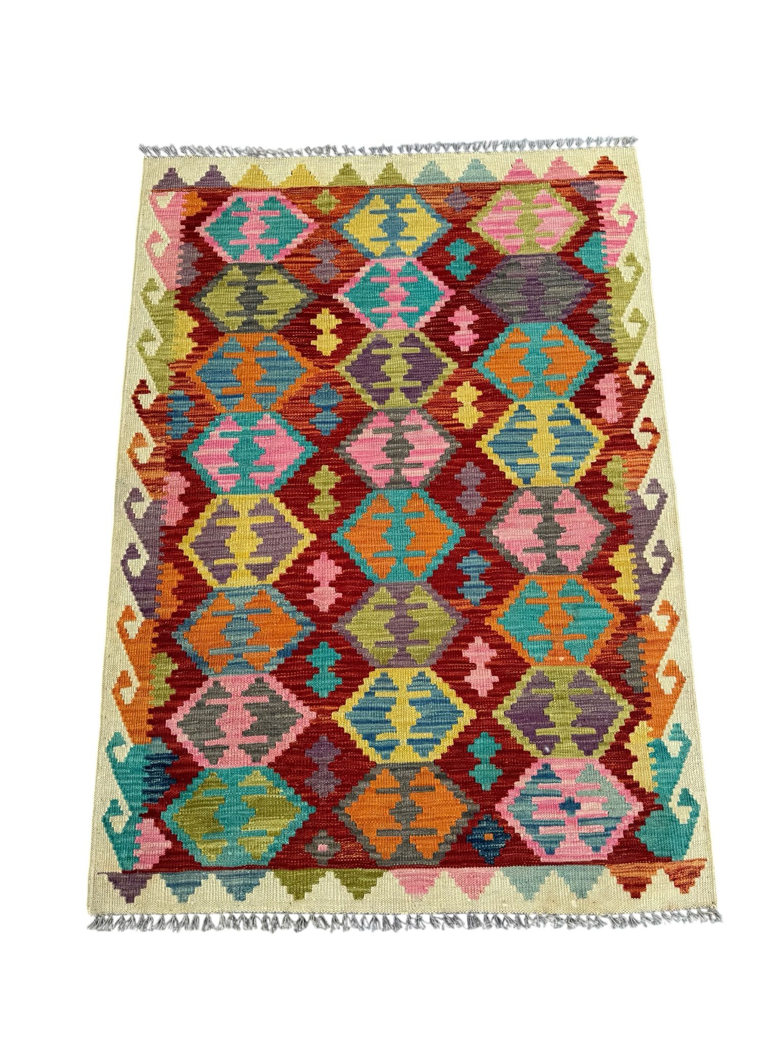 Handmade Afghan Kilim Rug 143 CM x 104 CM Sk#1443