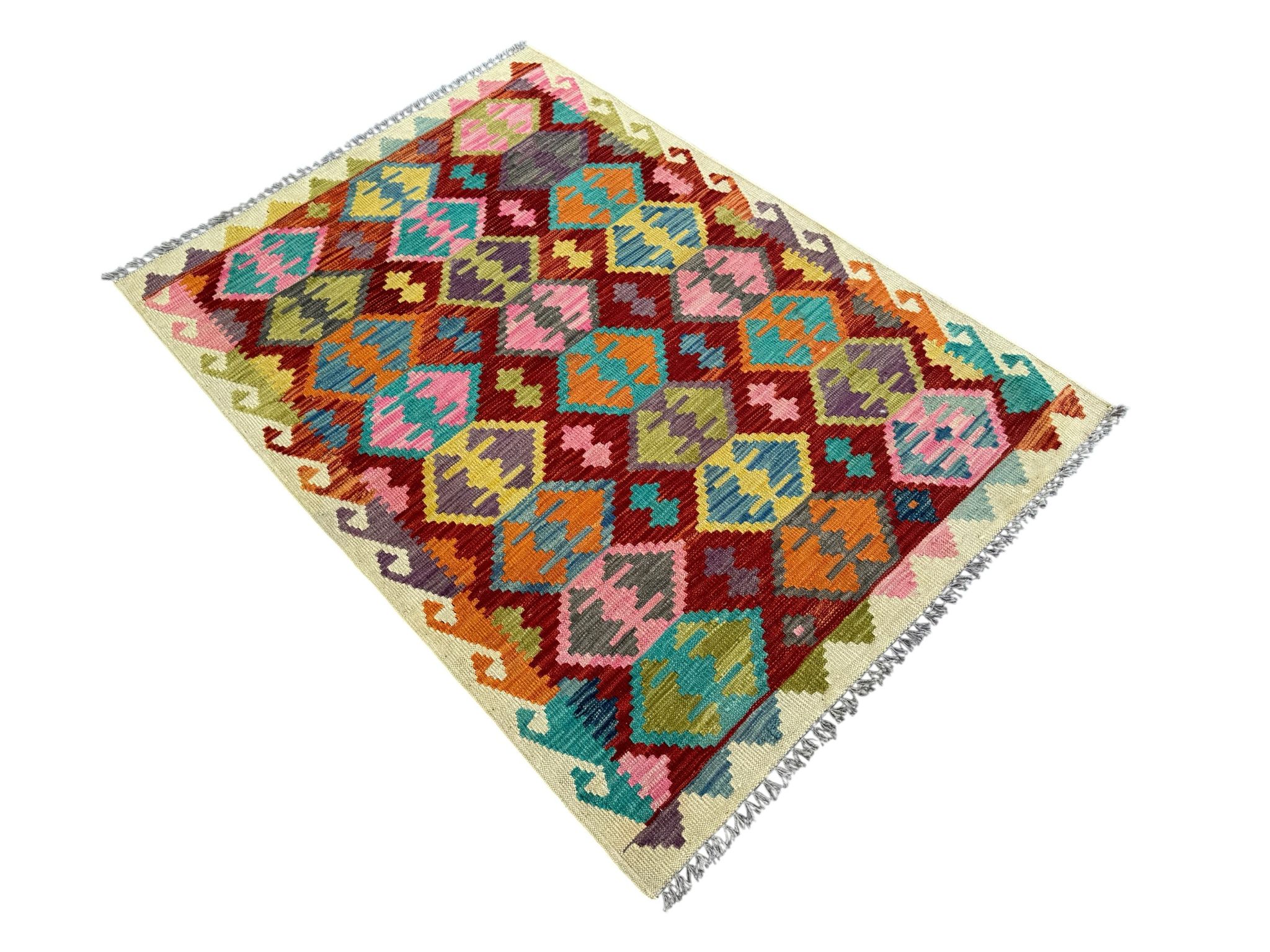 Handmade Afghan Kilim Rug 143 CM x 104 CM Sk#1443
