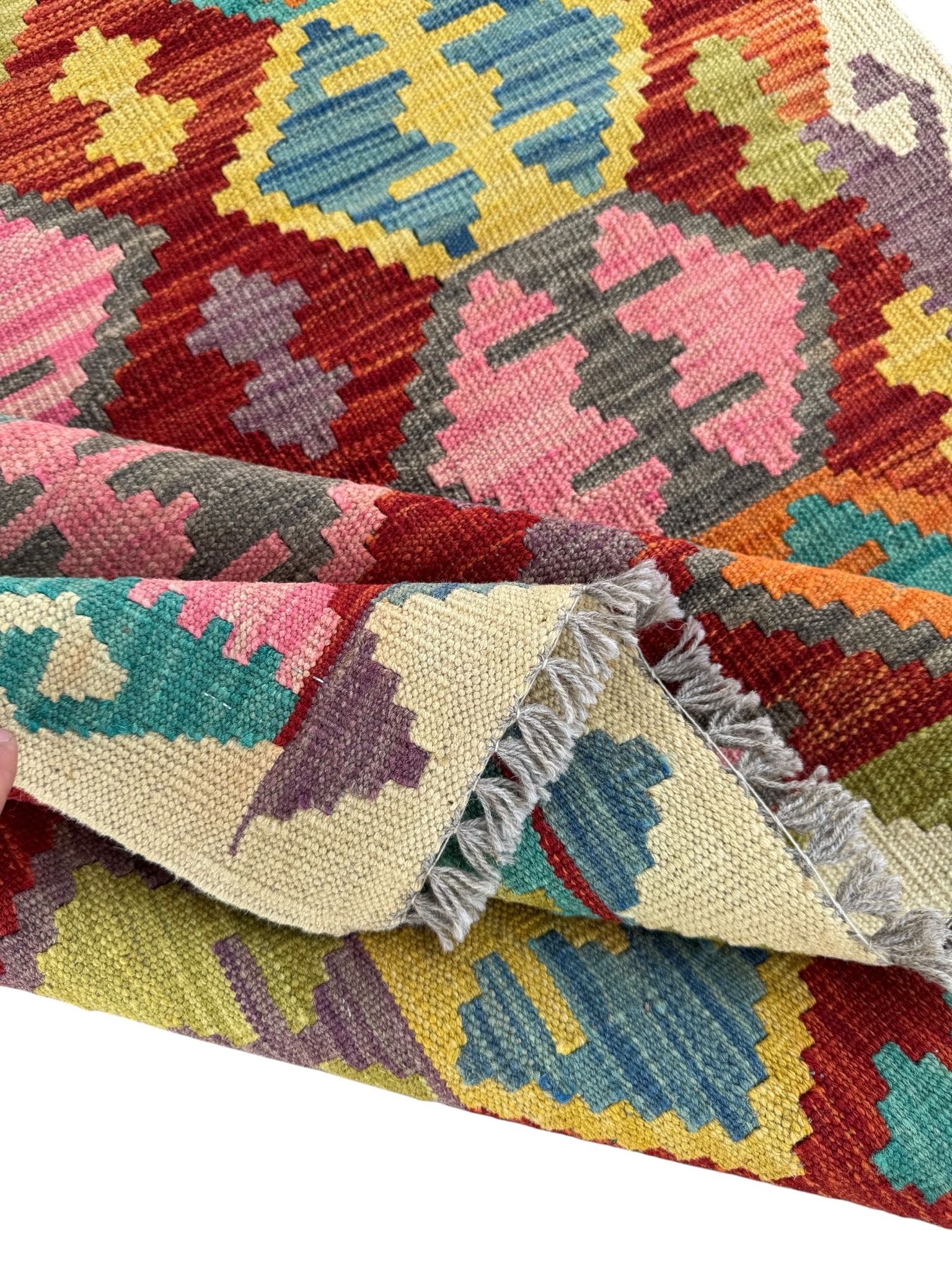 Handmade Afghan Kilim Rug 143 CM x 104 CM Sk#1443