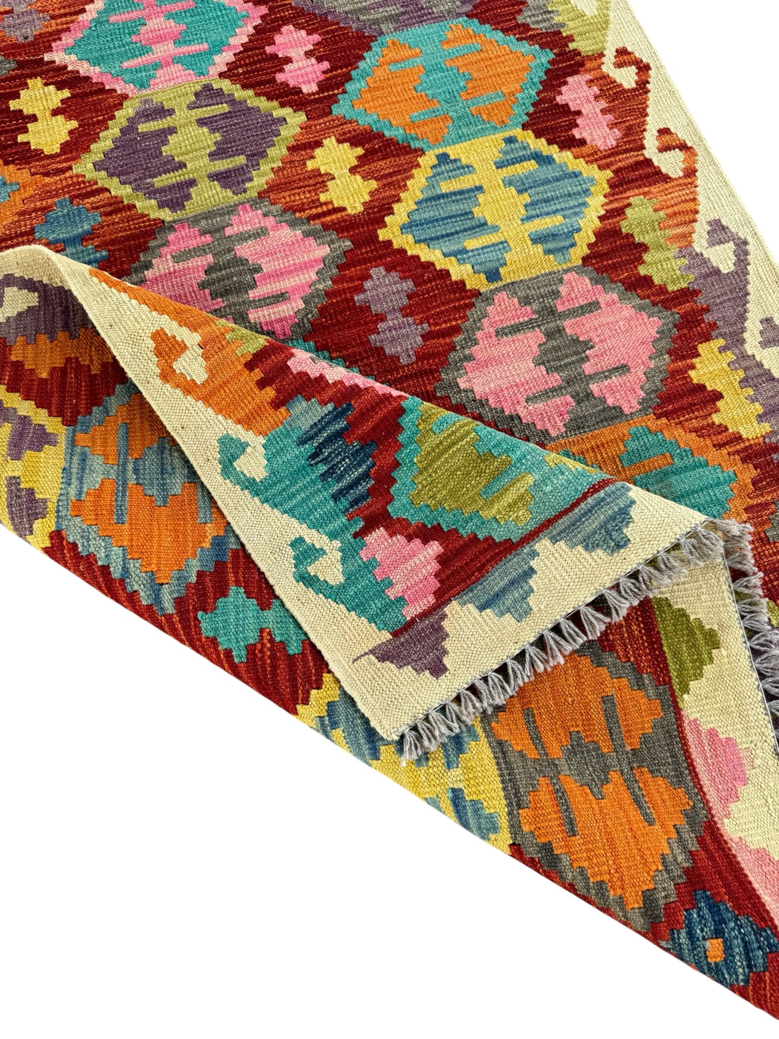 Handmade Afghan Kilim Rug 143 CM x 104 CM Sk#1443