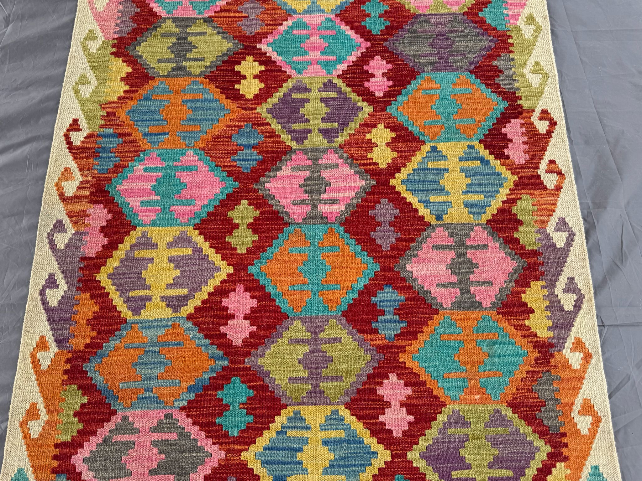 Handmade Afghan Kilim Rug 143 CM x 104 CM Sk#1443