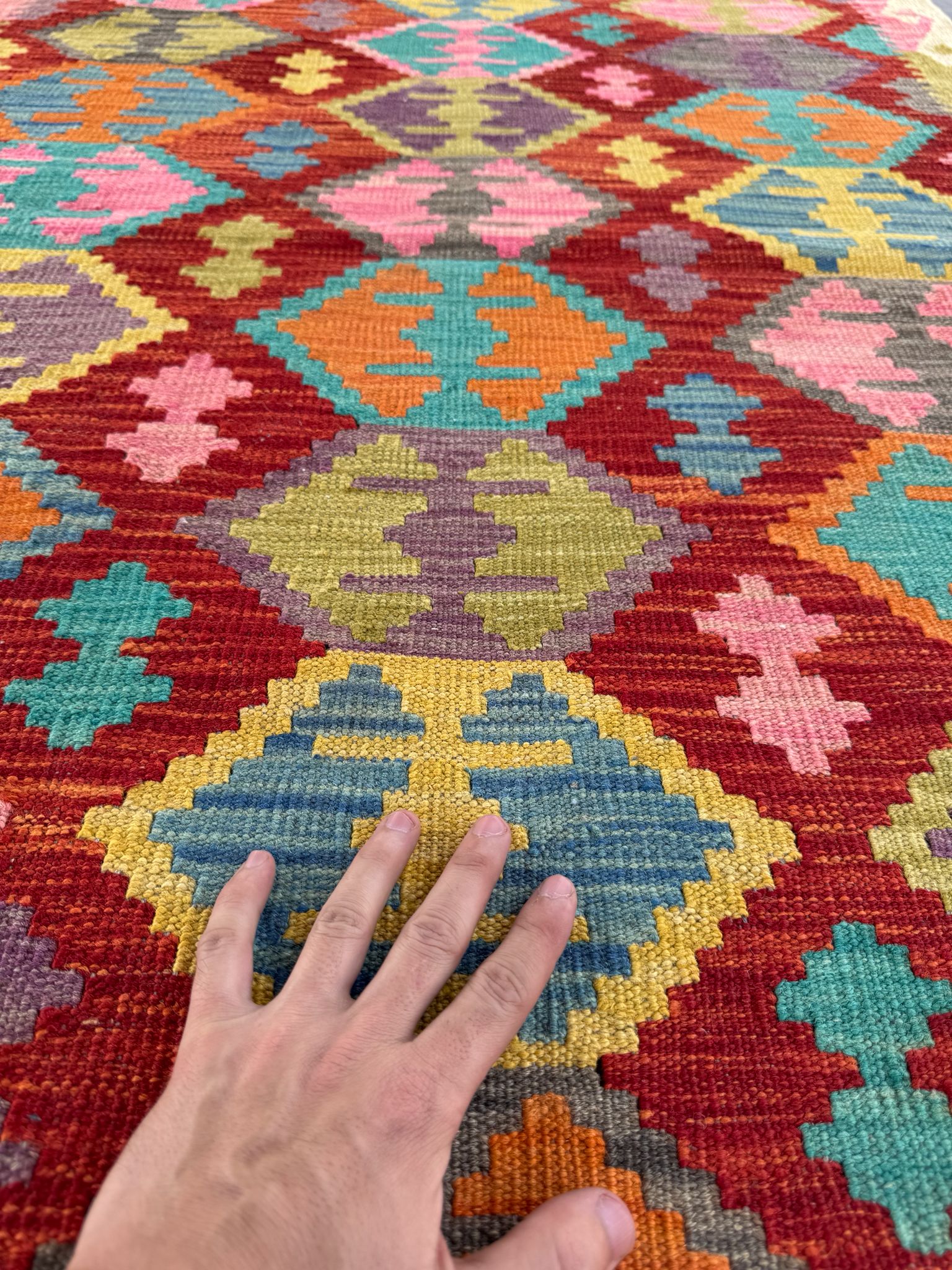 Handmade Afghan Kilim Rug 143 CM x 104 CM Sk#1443