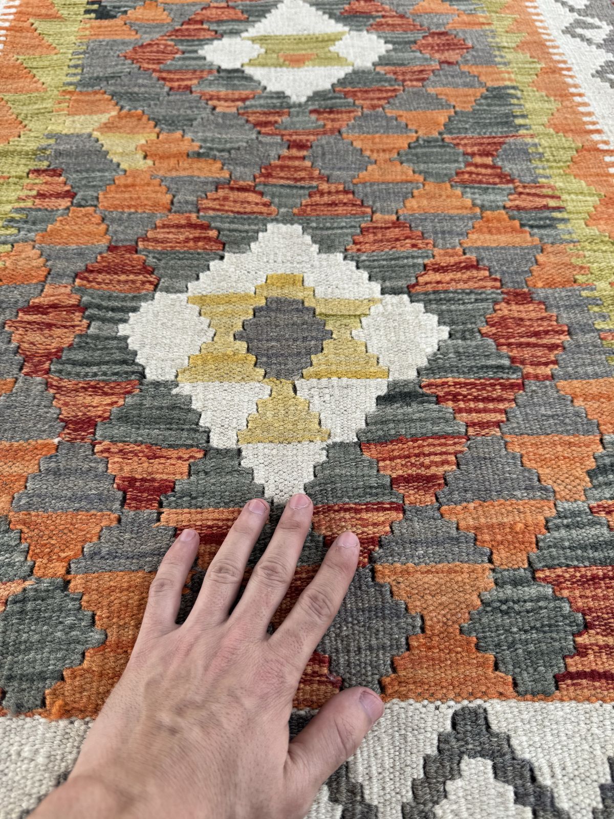 Handmade Afghan Kilim Rug 133 CM x 90 CM Sk#1444