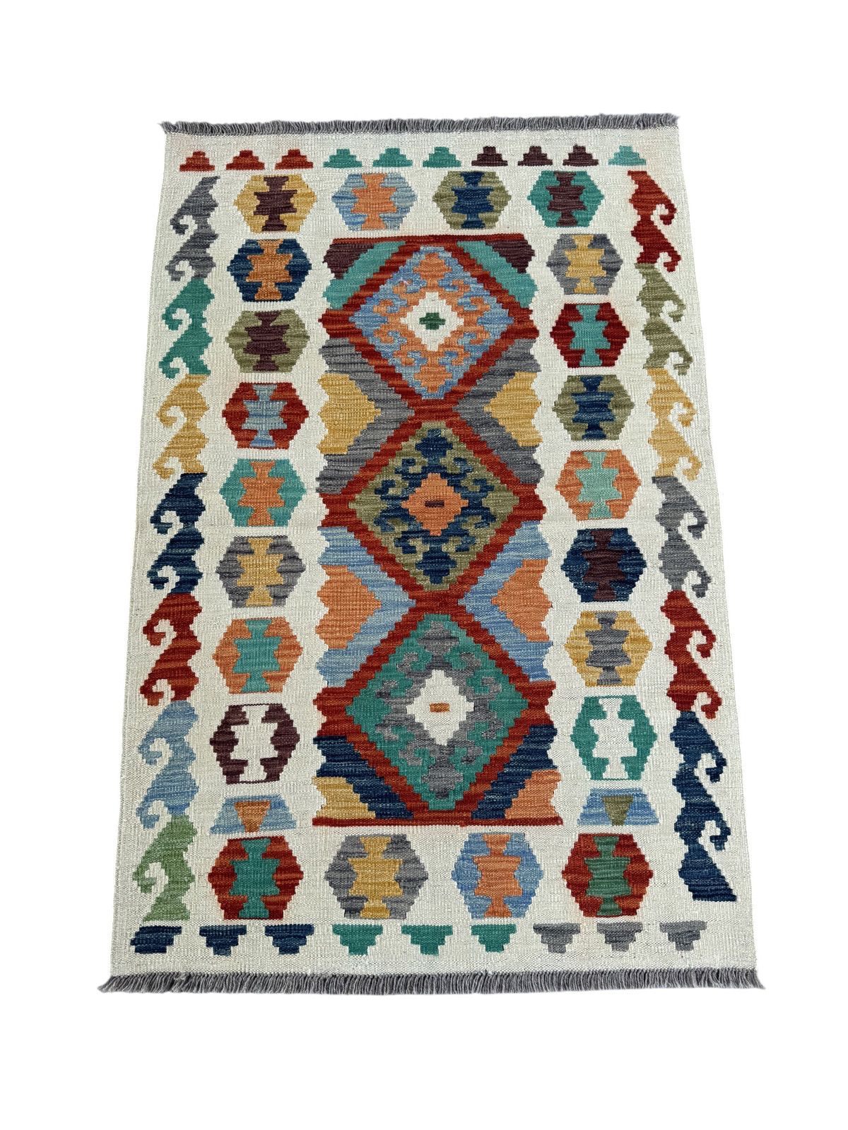 Handmade Afghan Kilim Rug 147 CM x 99 CM Sk#1445