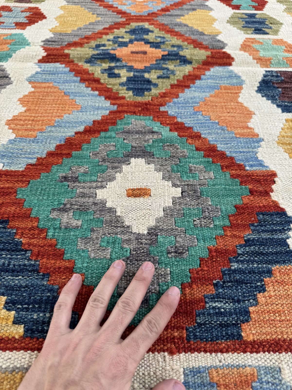 Handmade Afghan Kilim Rug 147 CM x 99 CM Sk#1445