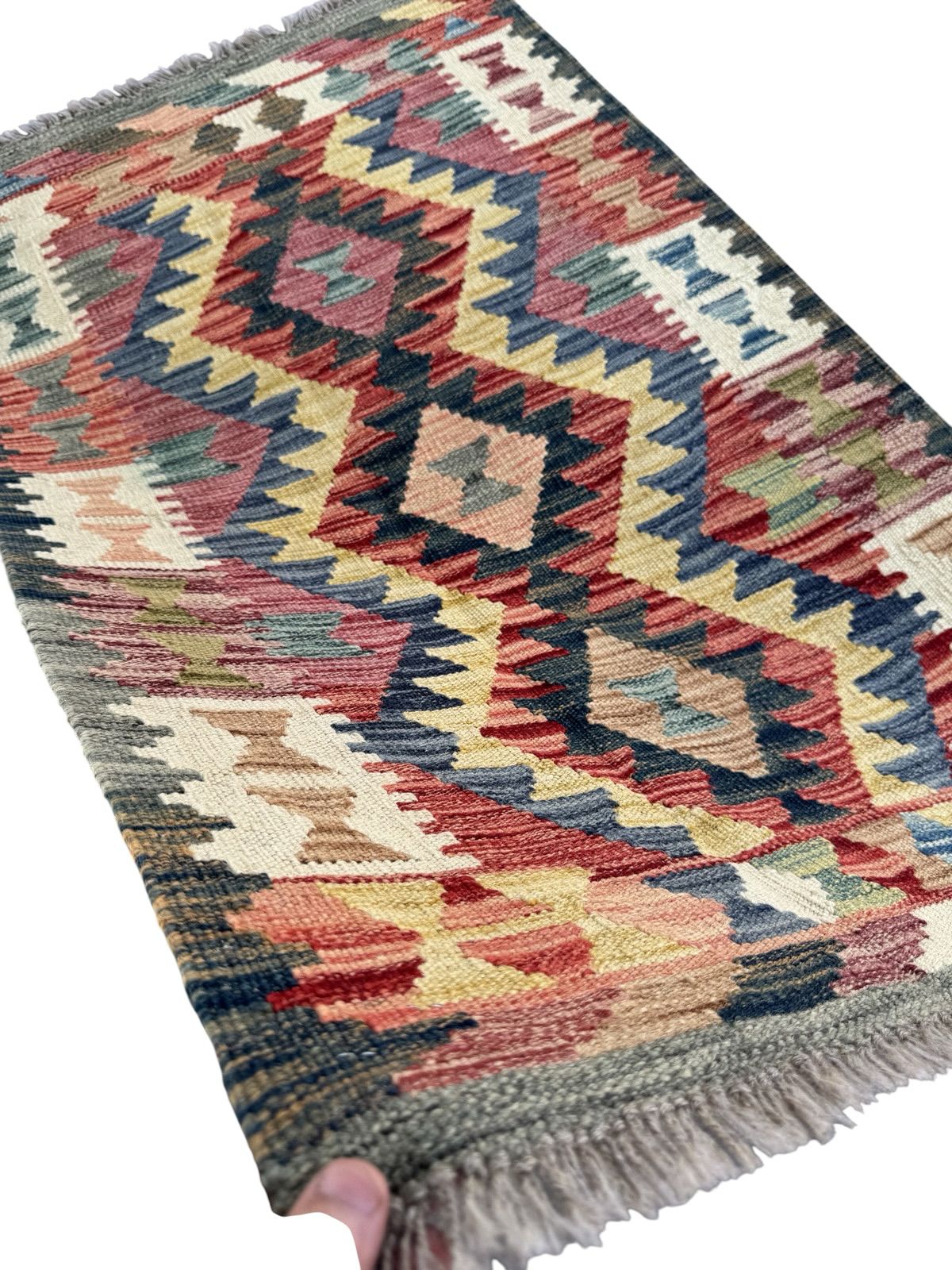 Handmade Afghan Kilim Rug 121 CM x 74 CM Sk#1446