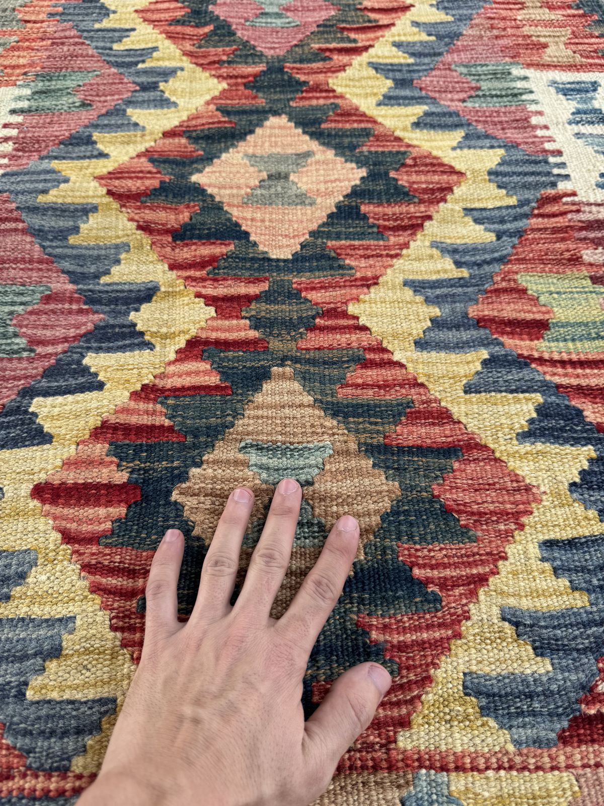 Handmade Afghan Kilim Rug 121 CM x 74 CM Sk#1446