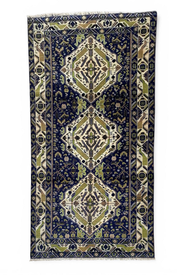 Handmade Afghan Traditional Balochi Rug 204 CM x 110 CM KAS#307