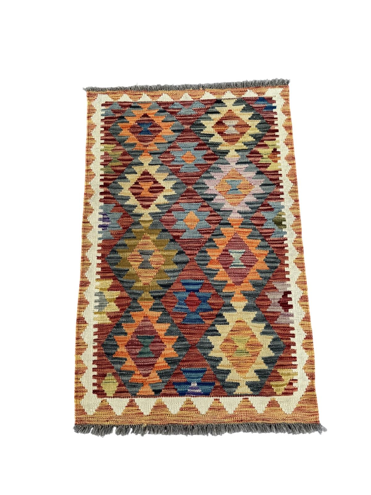 Handmade Afghan Chobi Kilim Rug 124 CM x 80 CM SK#1432