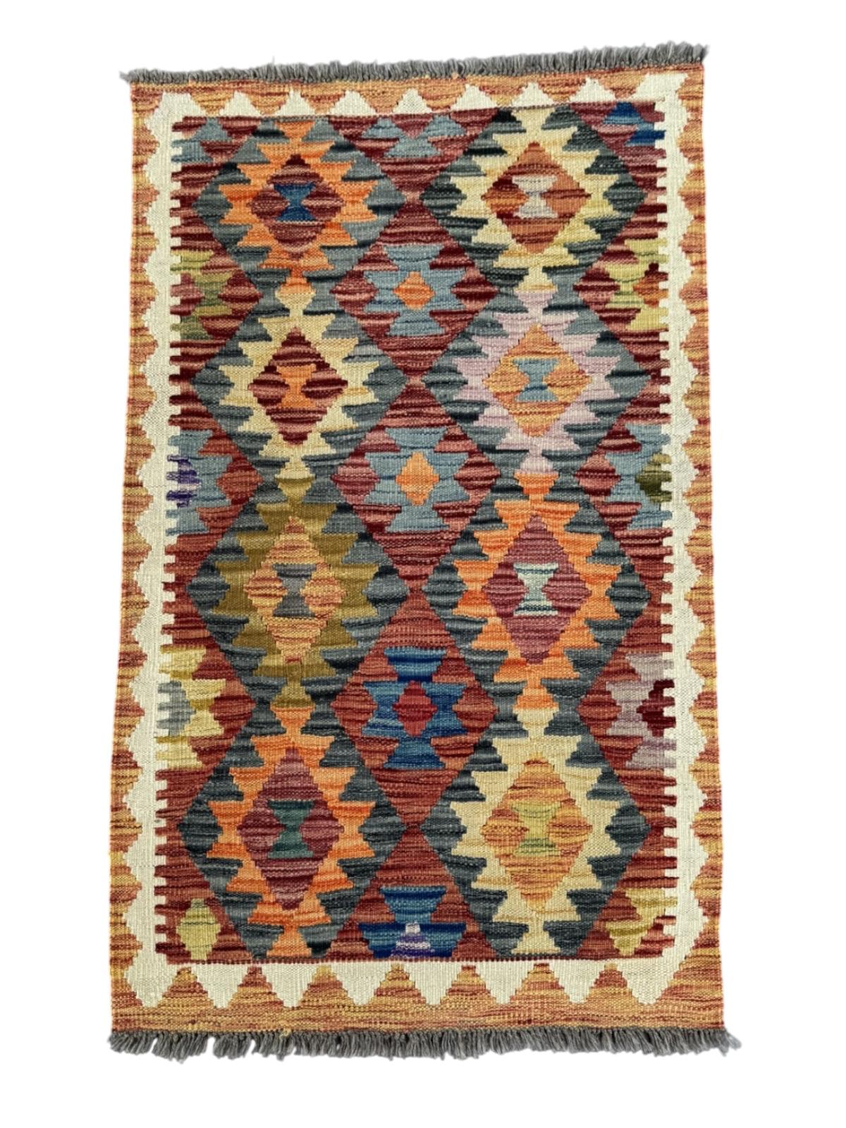 Handmade Afghan Chobi Kilim Rug 124 CM x 80 CM SK#1432