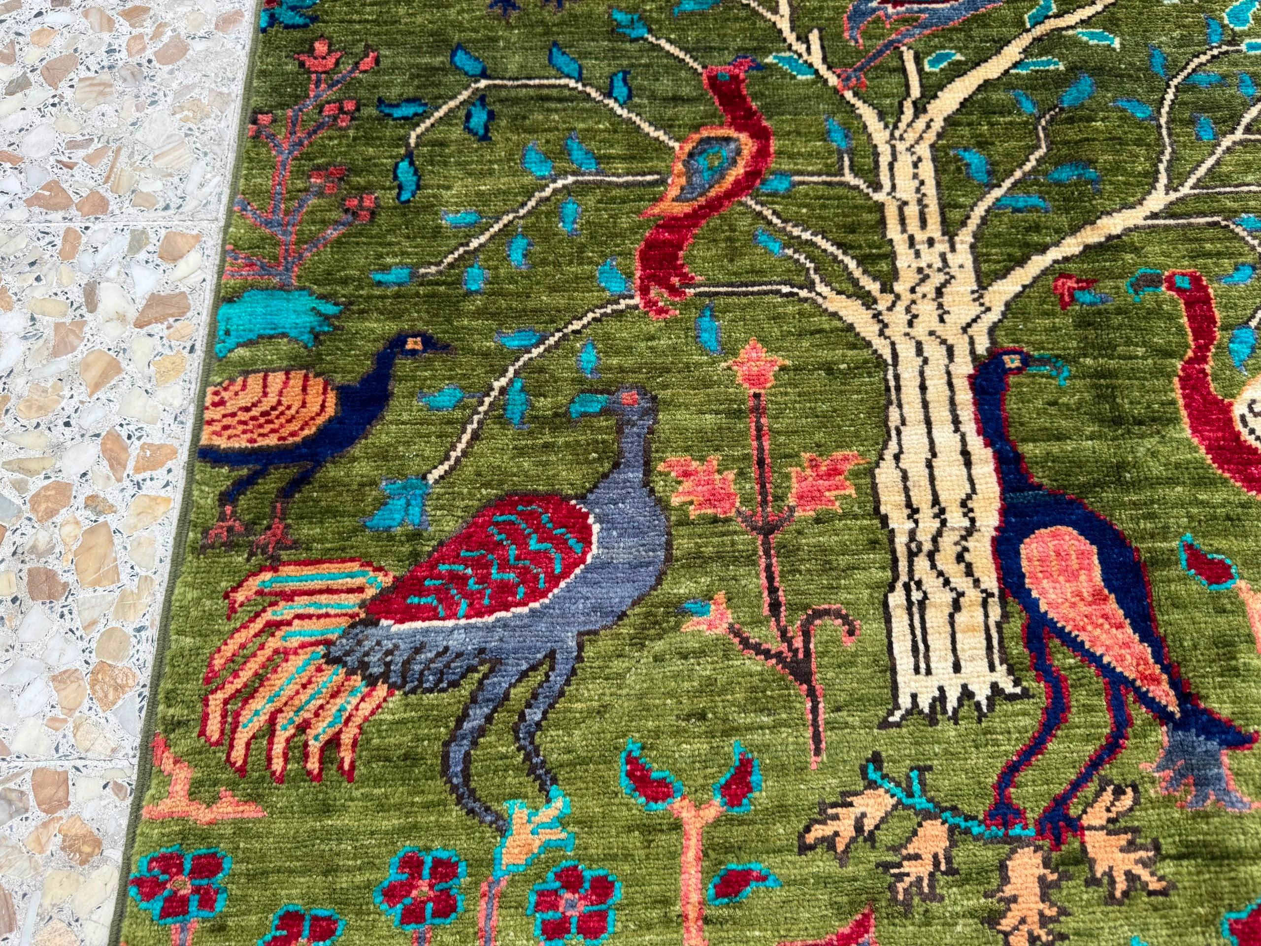 Handmade Chobi Pictorial Wool Rug   150 CM x 99 CM  SK#2018
