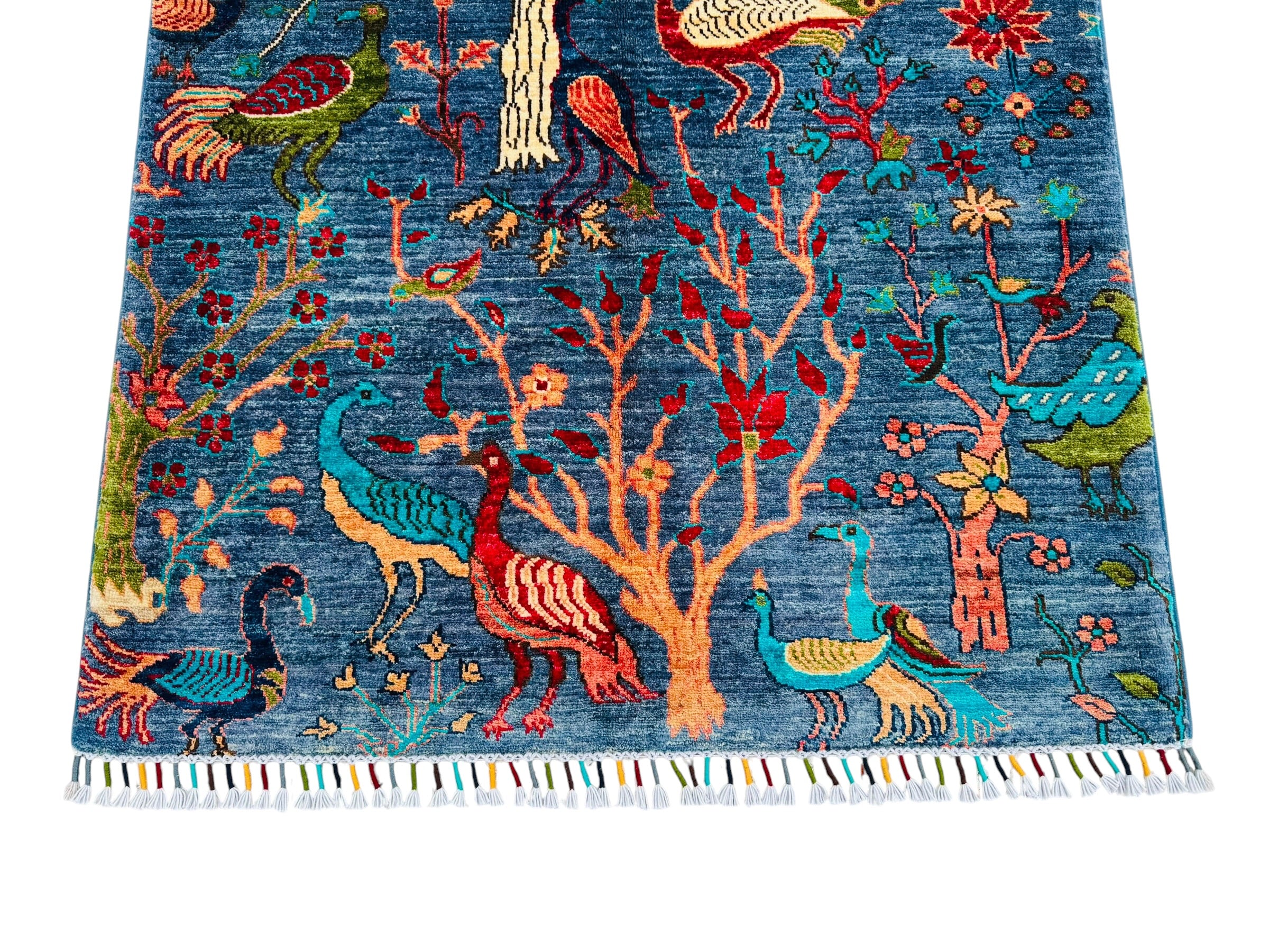Handmade Chobi Pictorial Wool Rug   150 CM x 97 CM  SK#2019