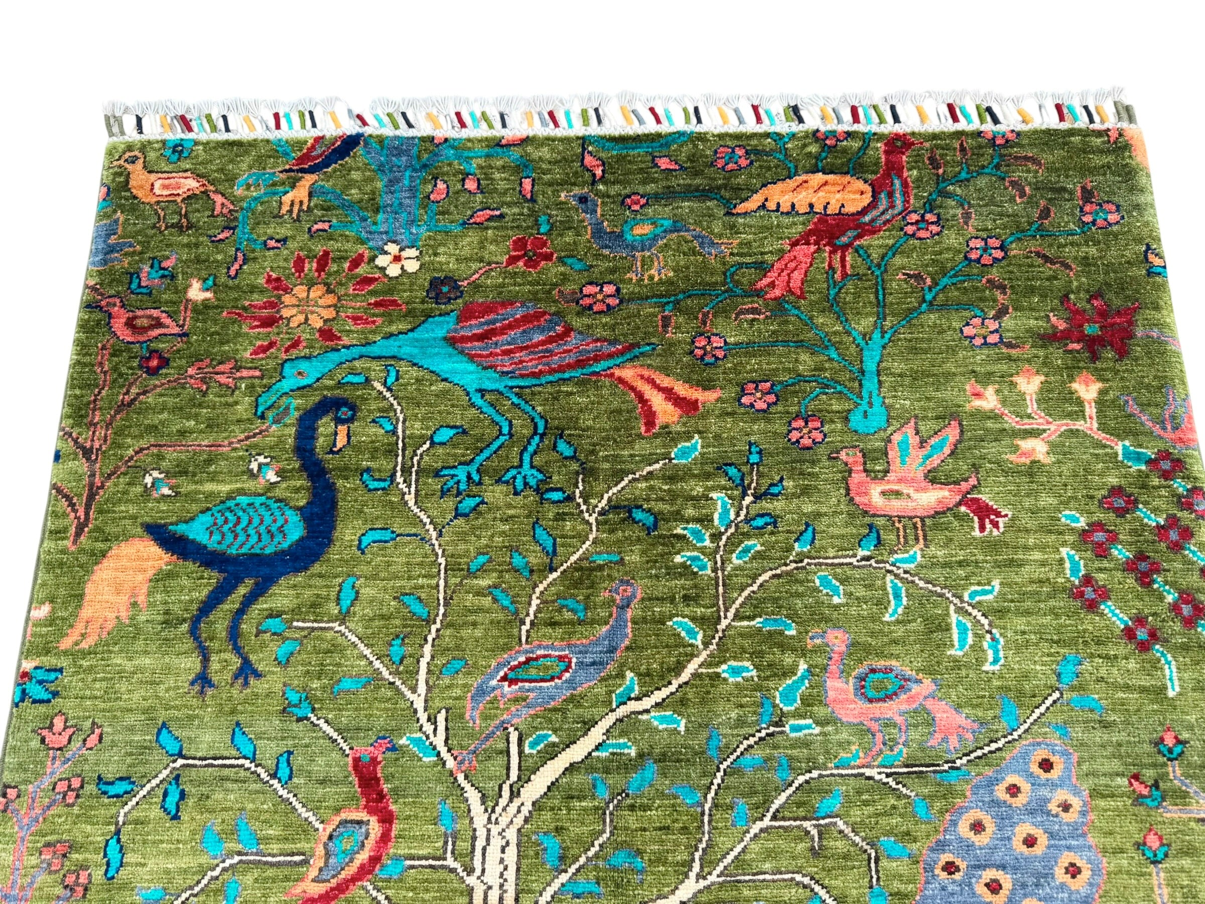 Handmade Chobi Pictorial Wool Rug   150 CM x 99 CM  SK#2018