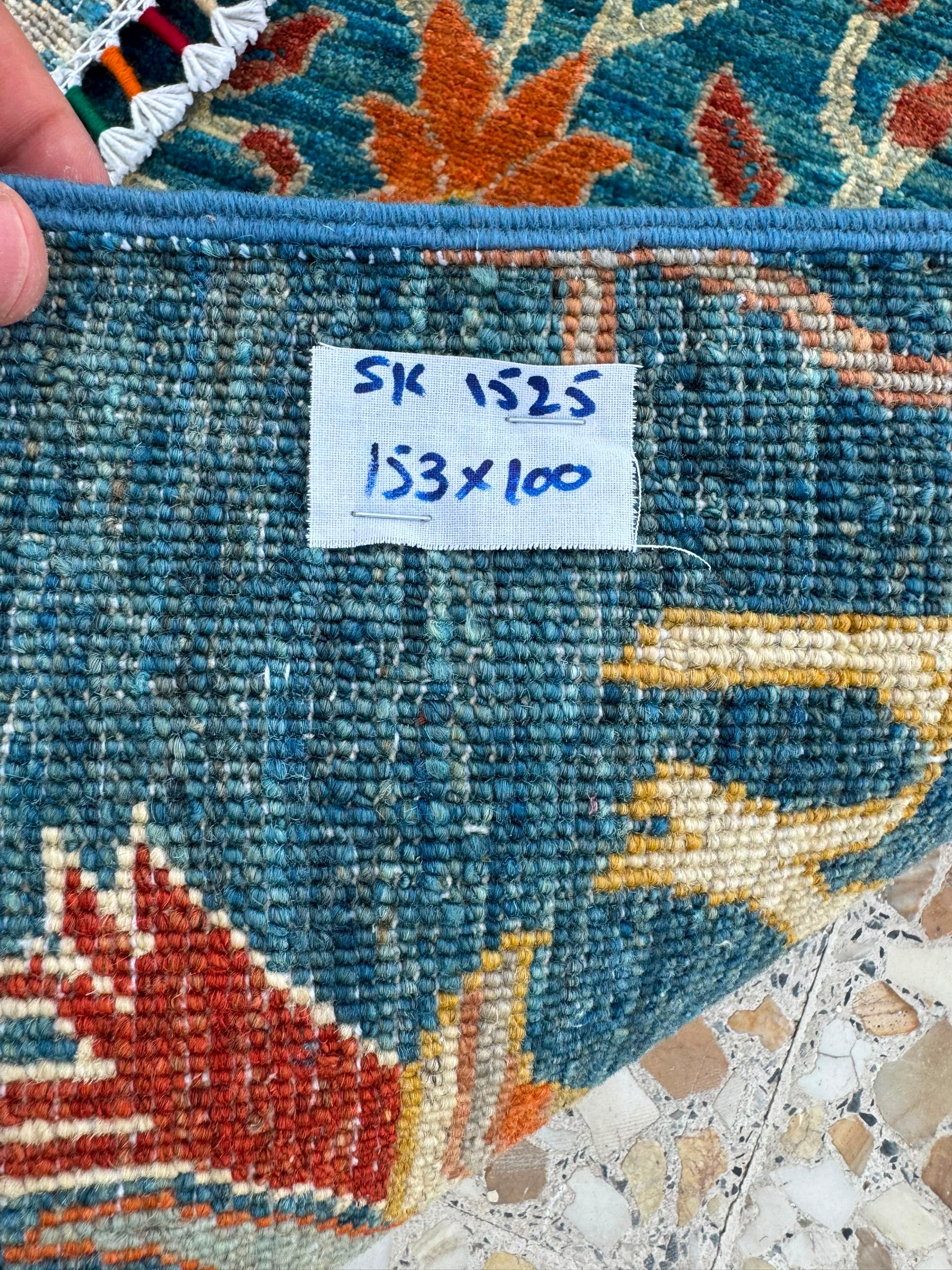 Handmade Chobi Pictorial Wool Rug   153 CM x 100 CM  SK#1525