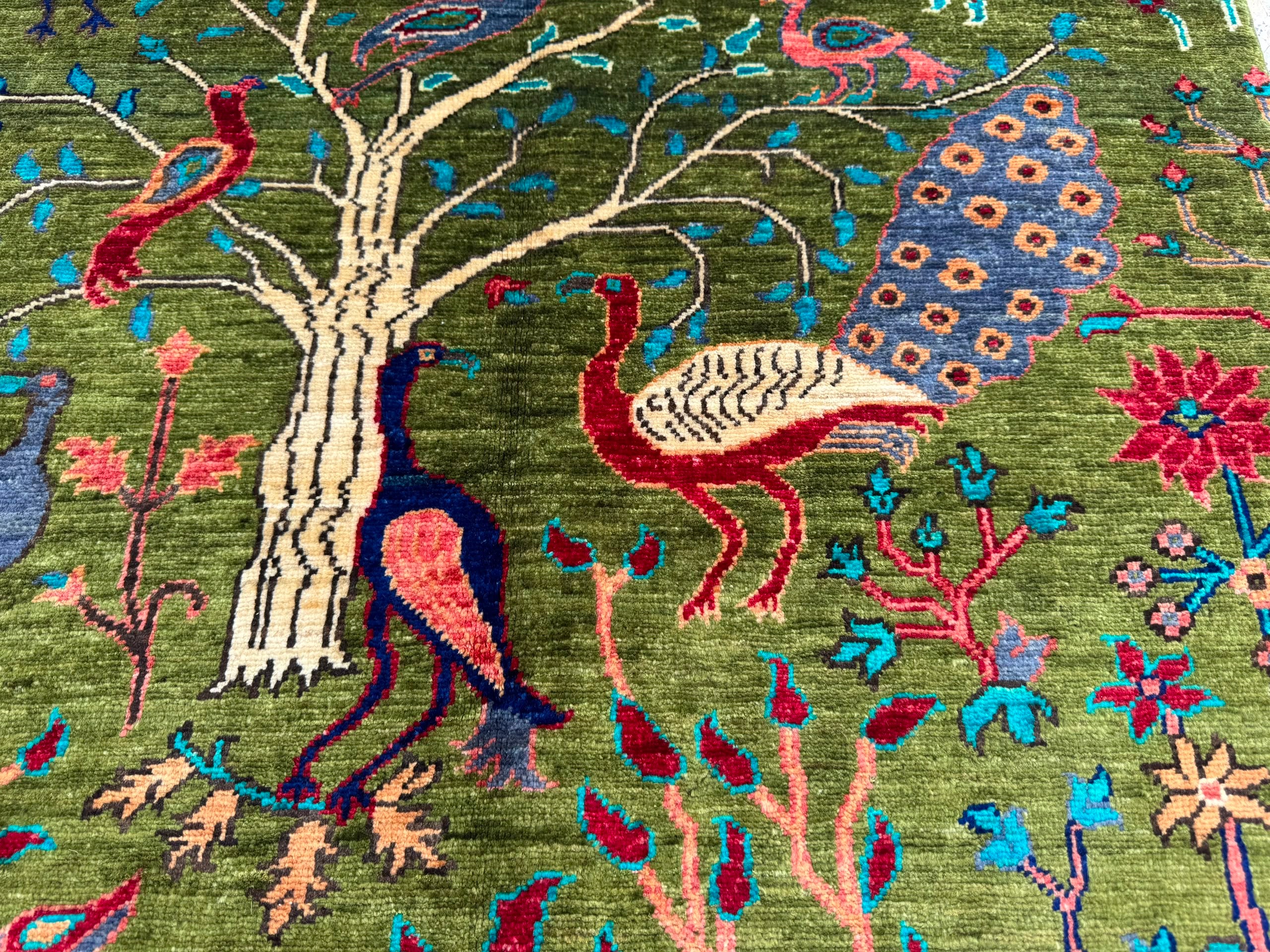 Handmade Chobi Pictorial Wool Rug   150 CM x 99 CM  SK#2018