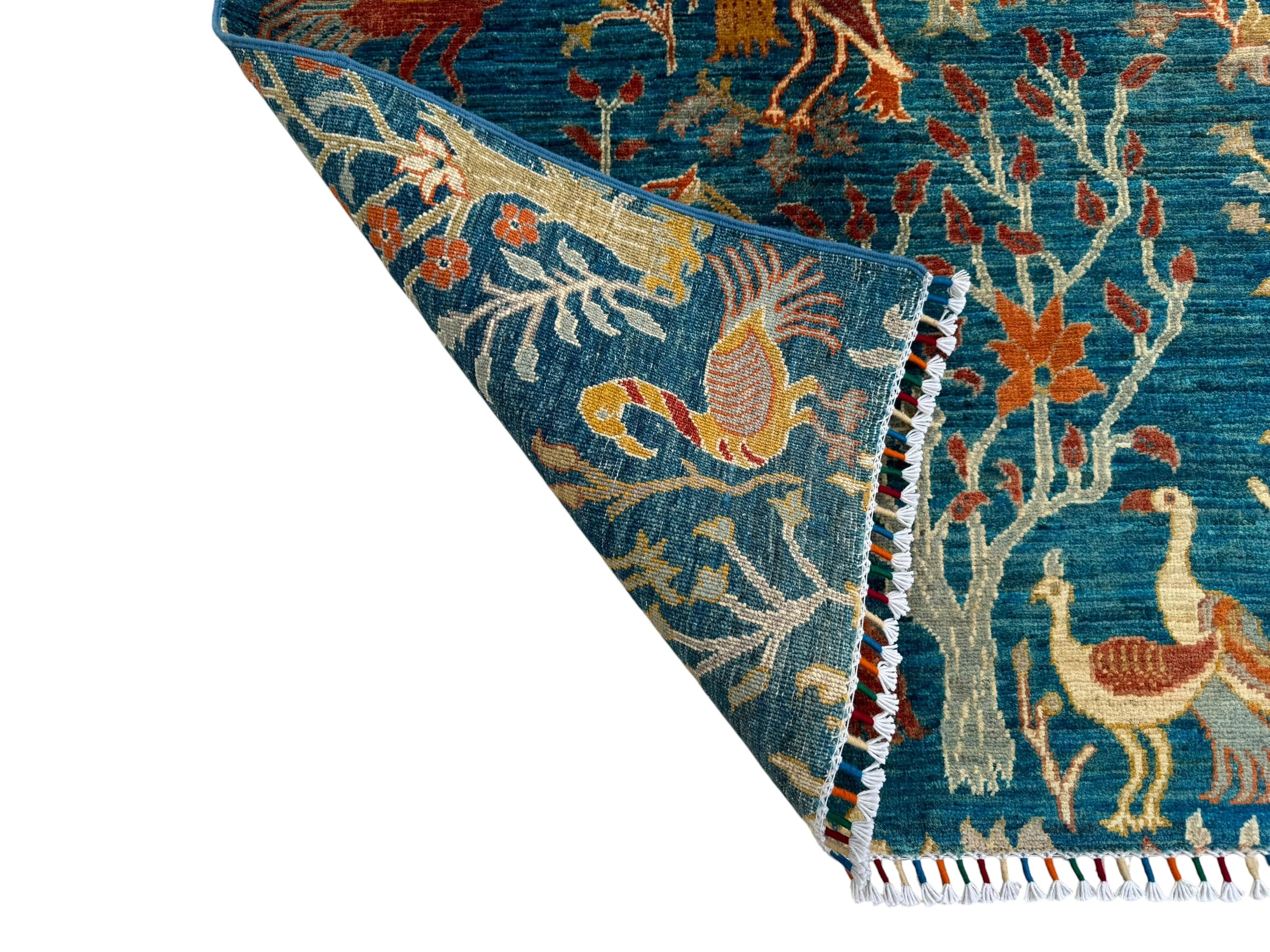 Handmade Chobi Pictorial Wool Rug   153 CM x 100 CM  SK#1525