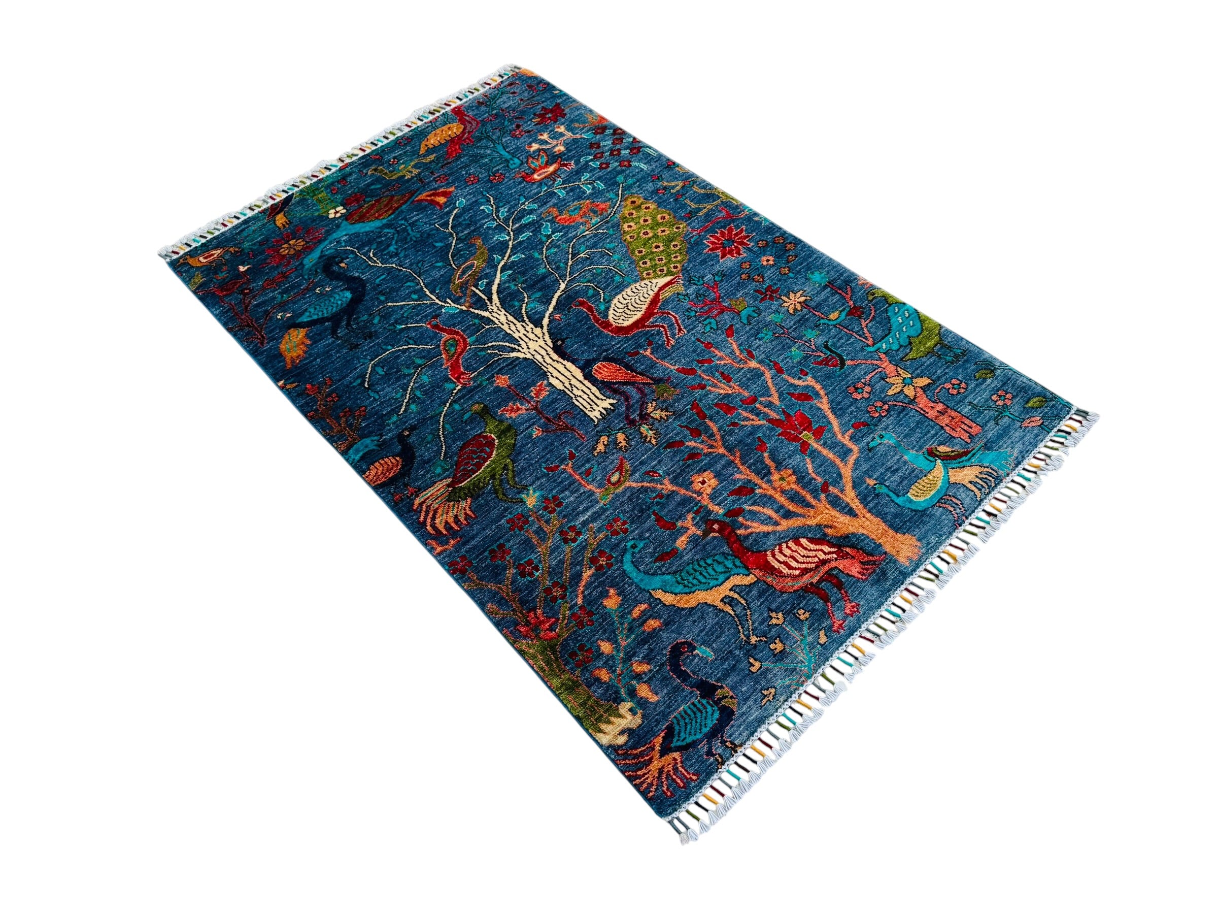 Handmade Chobi Pictorial Wool Rug   150 CM x 97 CM  SK#2019