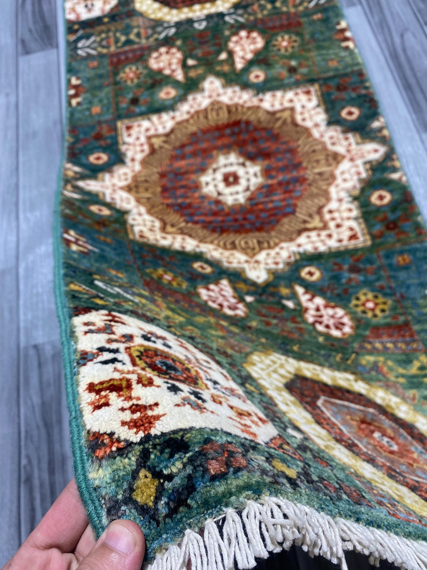 Hand Knotted Chobi Hallway Runner Rug | 145 CM x 62 CM SK# 992