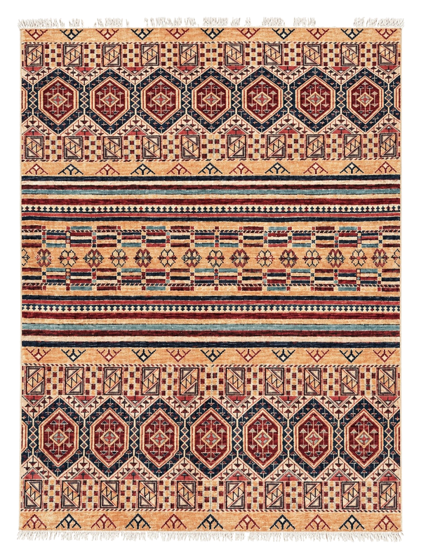 Hand Knotted Chobi Wool Rug  207 CM x 153 CM SK#370